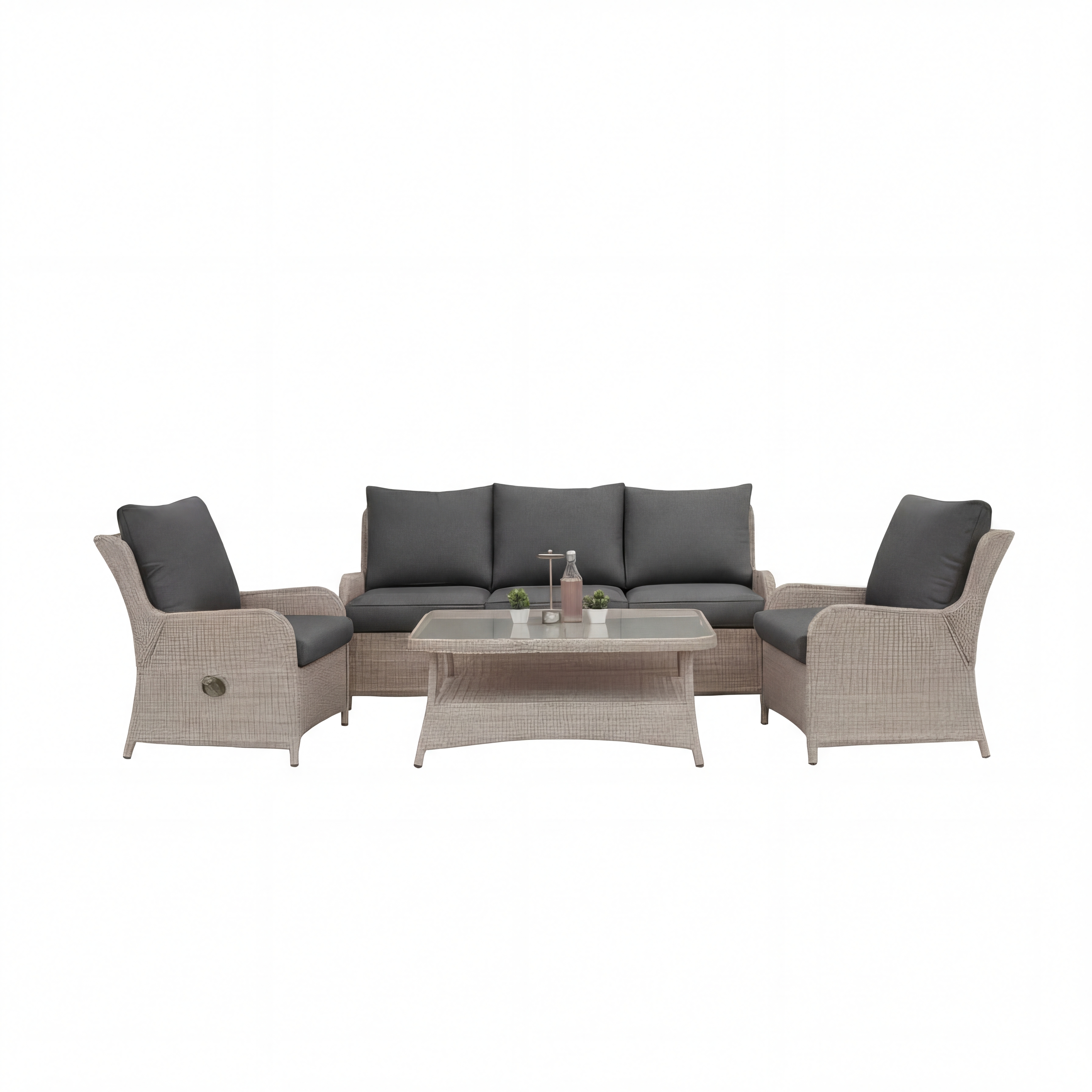Nova - Avery Grande 3 Seater Reclining Sofa Lounge Dining Set with Rectangular Coffee Table thumbnail 4
