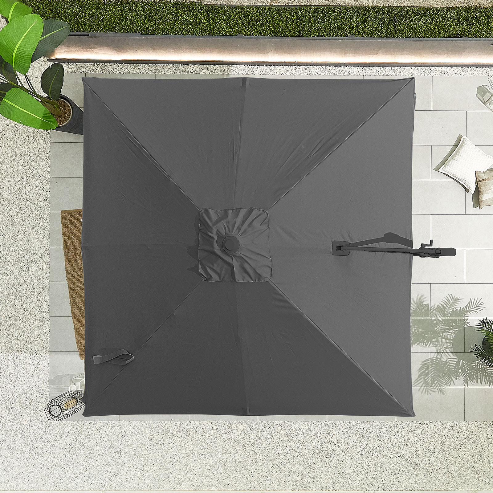 Nova - Apollo Cantilever Parasol - 2.5m Square - Grey thumbnail 7