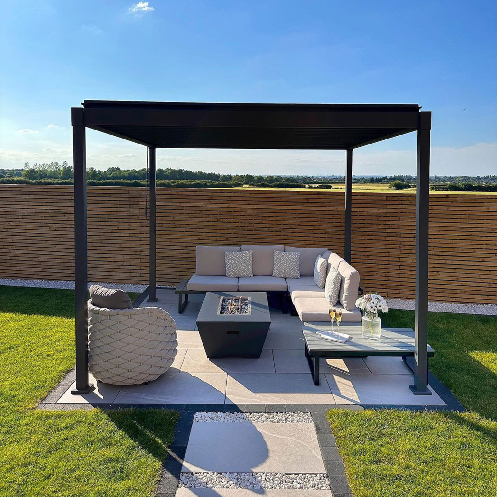 Nova - Luna Pergola - 3m x 3m Square - Grey thumbnail 9