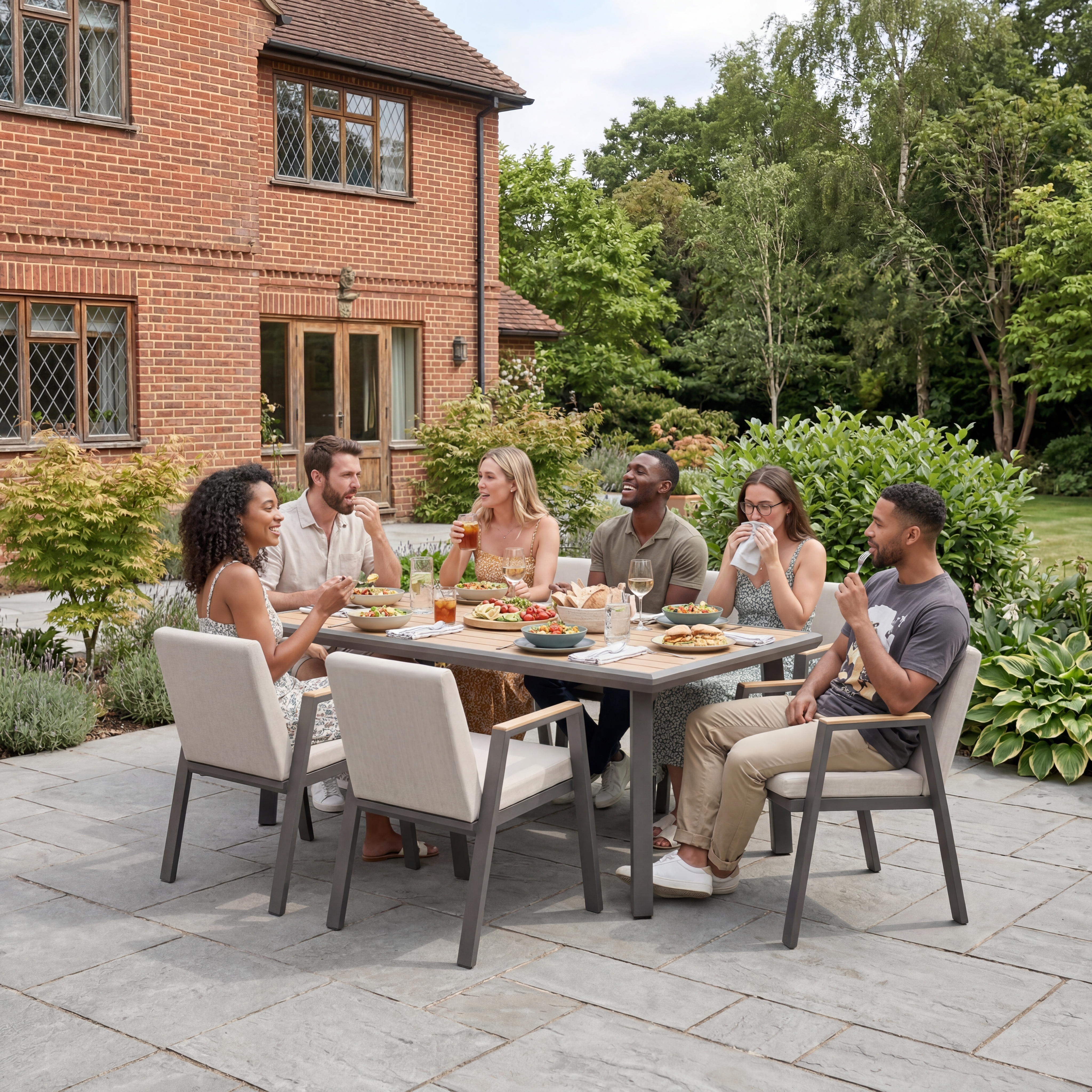 Nova - Hunter 6 Seat Dining Set - 1.8 x 1.1m Rectangular Table thumbnail 2