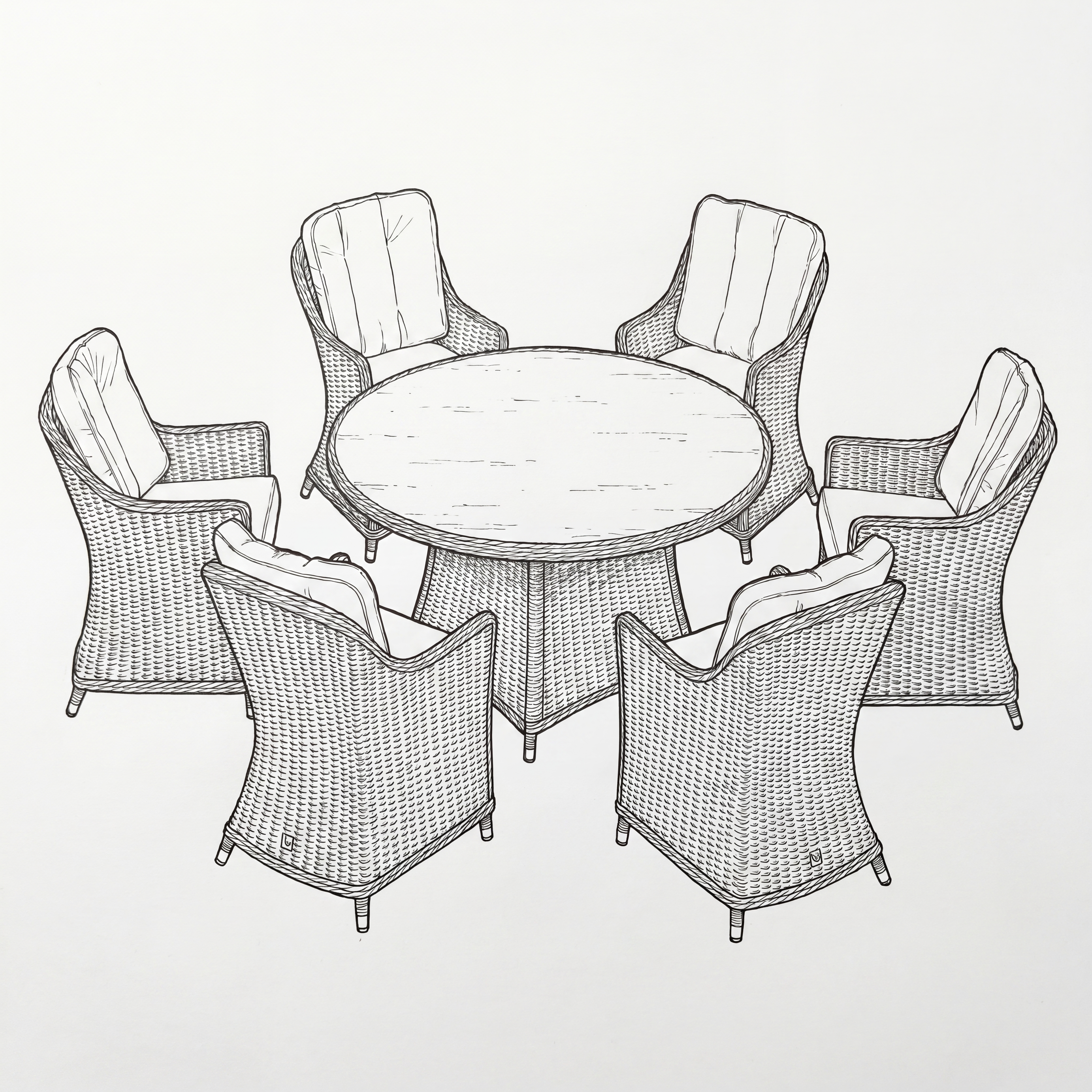Nova - Ivy 6 Seat Dining Set - 1.4m Round Table (Ceramic Glass) thumbnail 15
