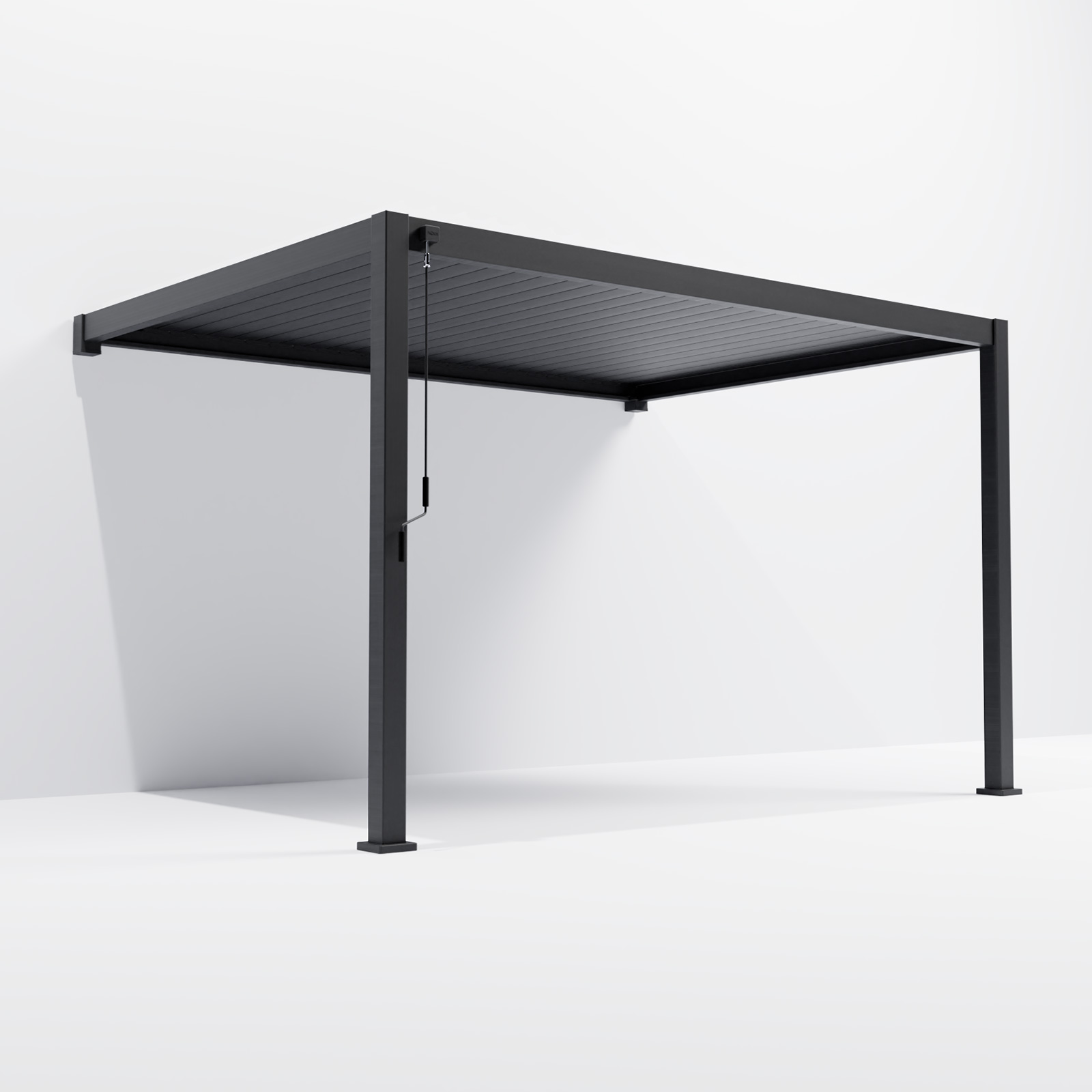 Nova - Titan Aluminium Wall Mounted Pergola - 4m x 3m Rectangular - Grey thumbnail 2