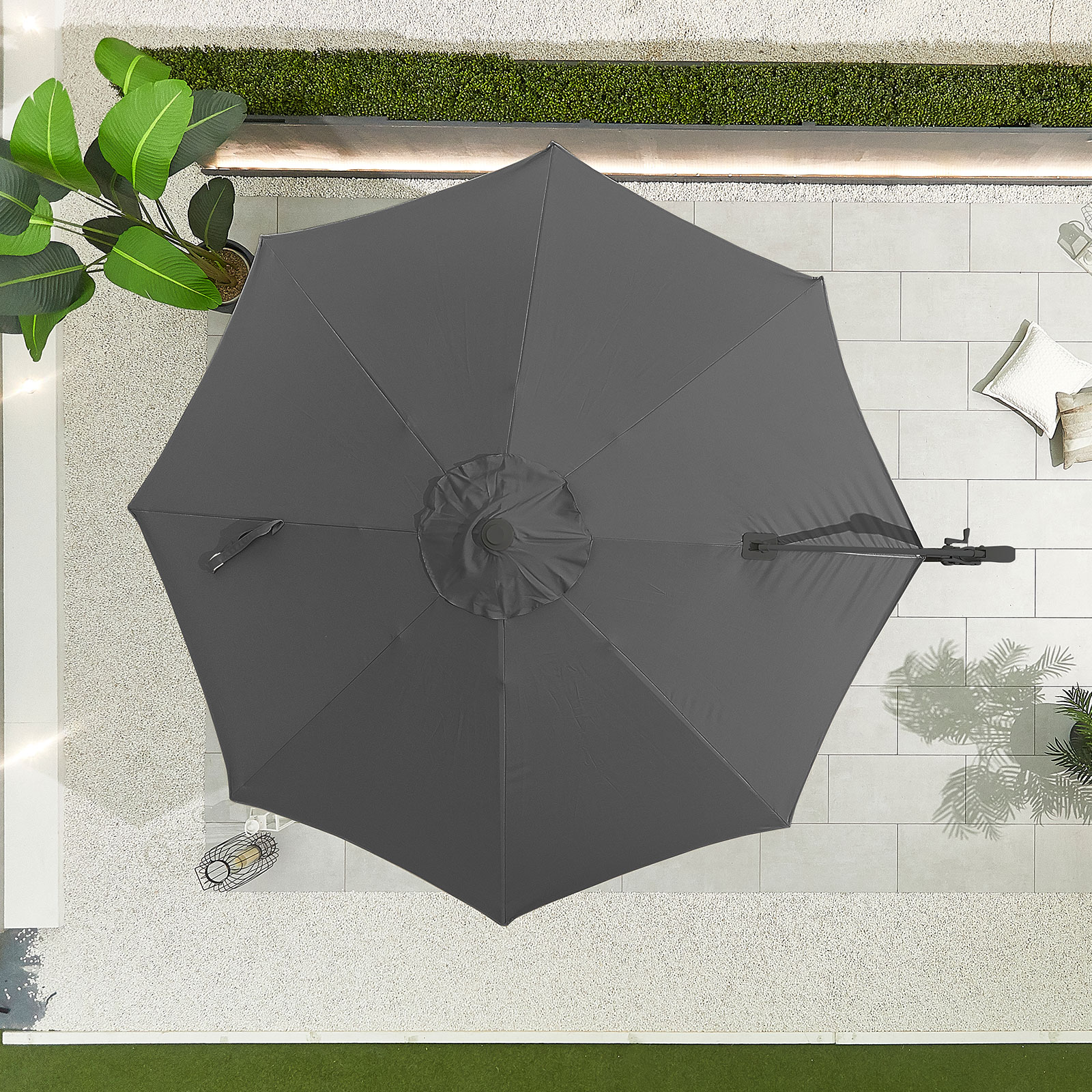 Nova - Apollo Cantilever Parasol - 3m Round - Grey thumbnail 7