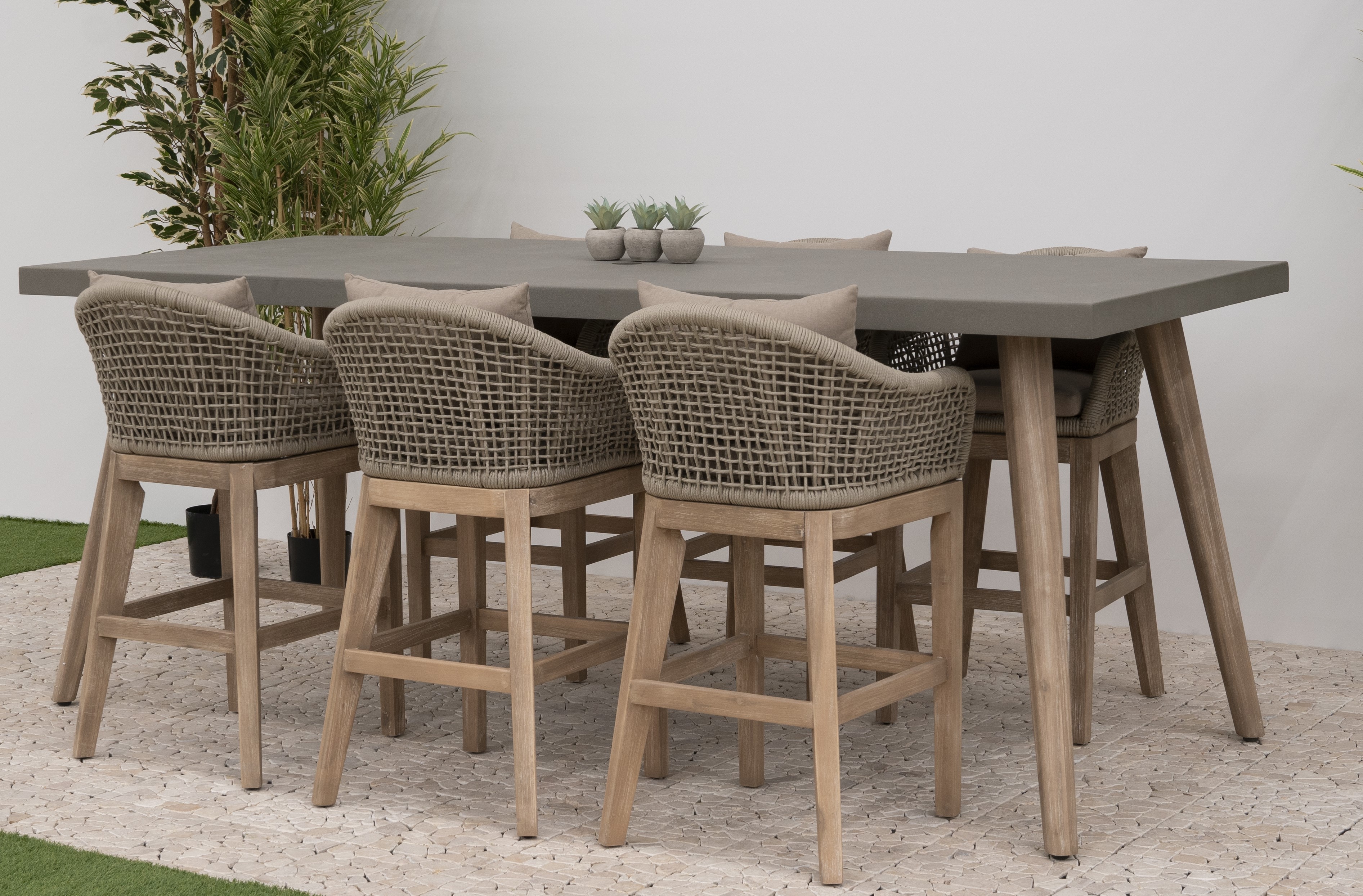 Nova - Summer 8 Seat High Dining Set - 2.4m x 1.0m Rectangular Table thumbnail 3