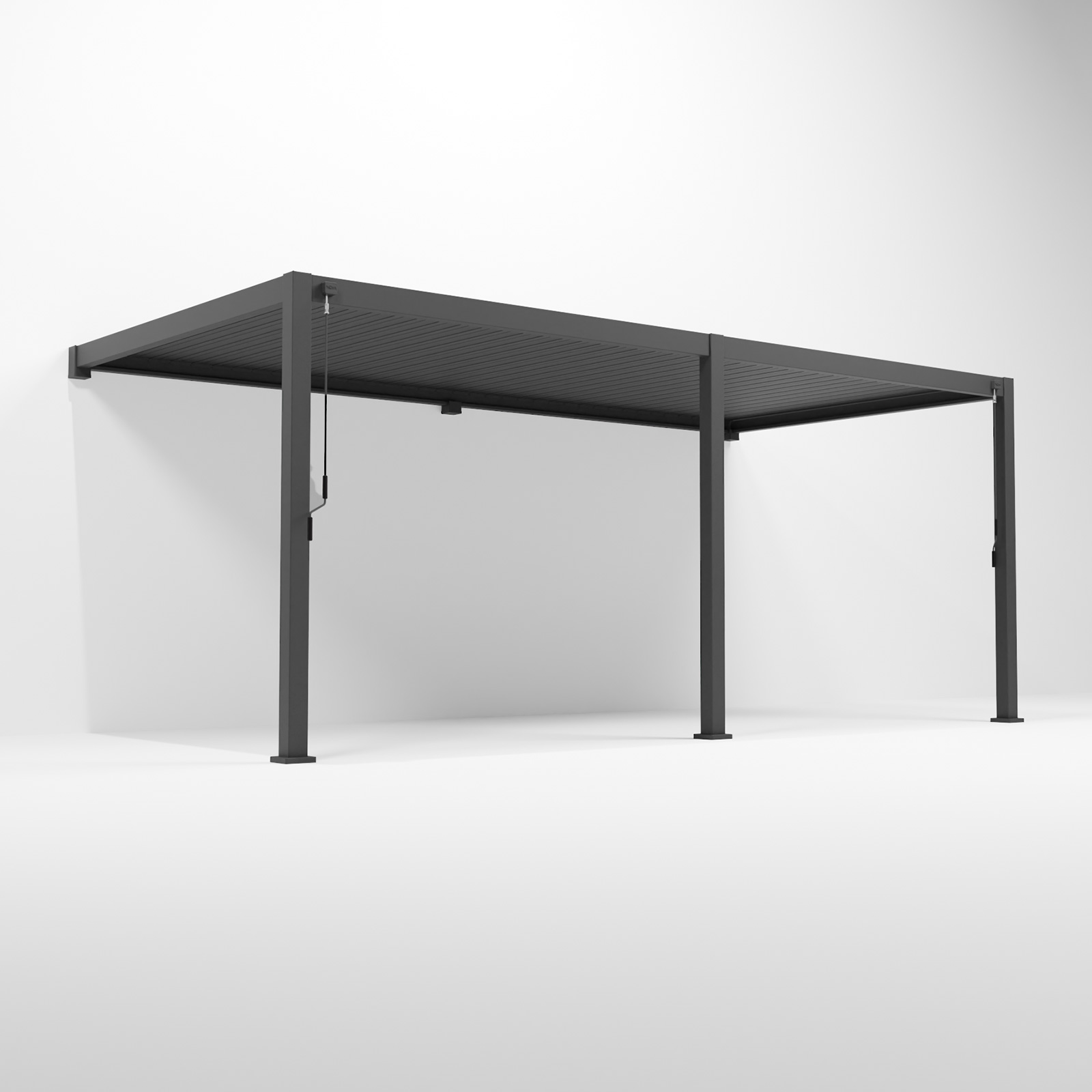 Nova - Titan Aluminium Wall Mounted Pergola - 6m x 3m Rectangular - Grey thumbnail 2