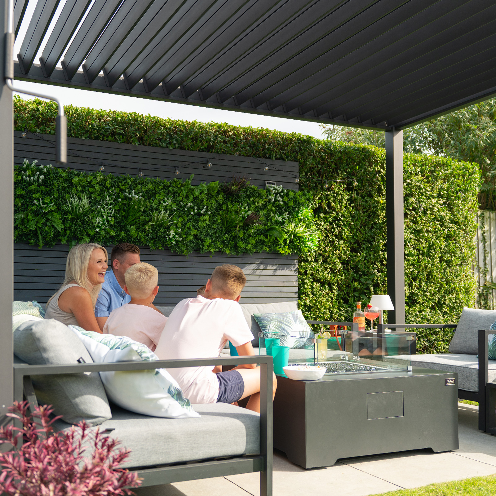 Nova - Titan Freestanding Aluminium Pergola - 3m x 3m Square - Grey thumbnail 13