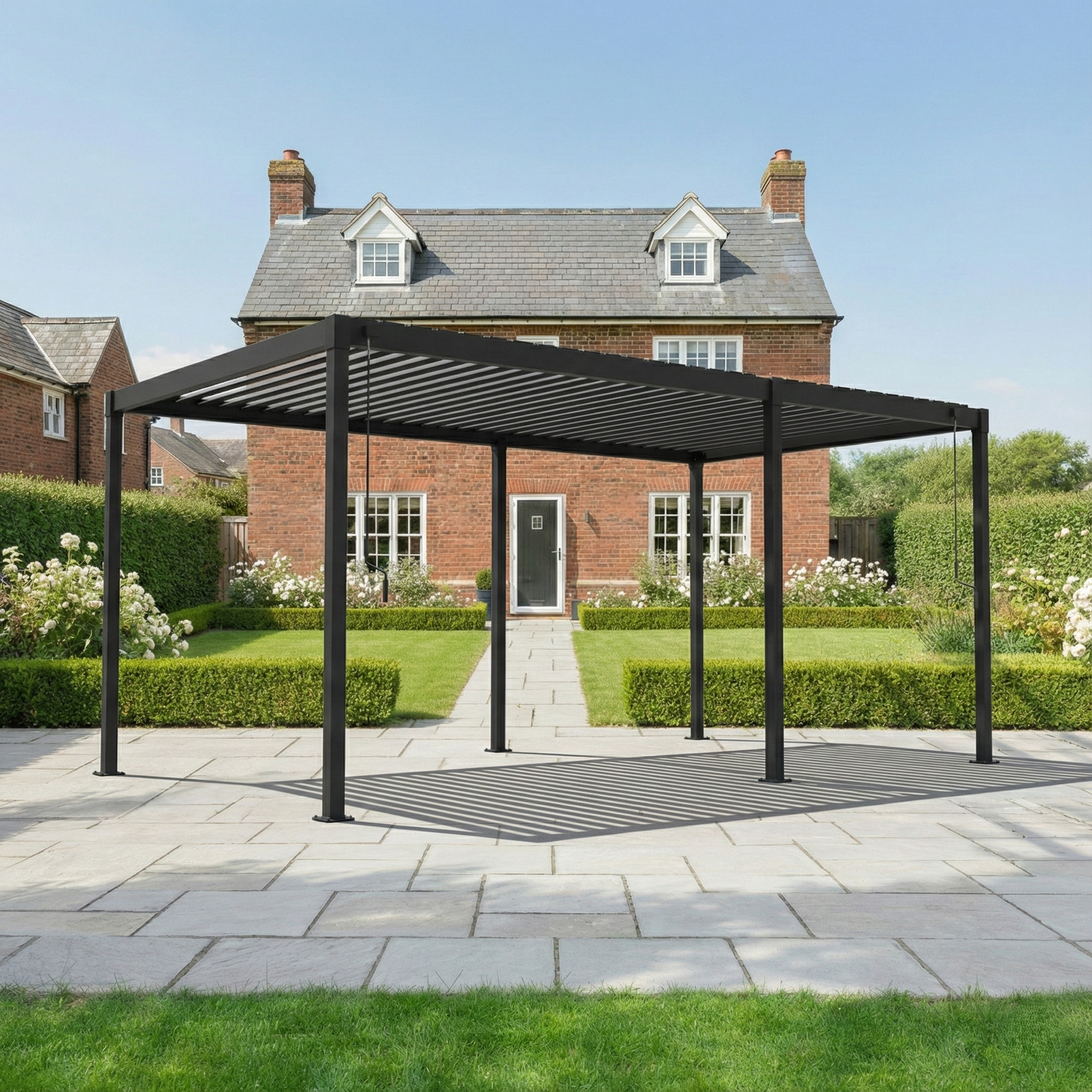 Nova - Luna Pergola - 5.0m x 3.0m Rectangular - Grey