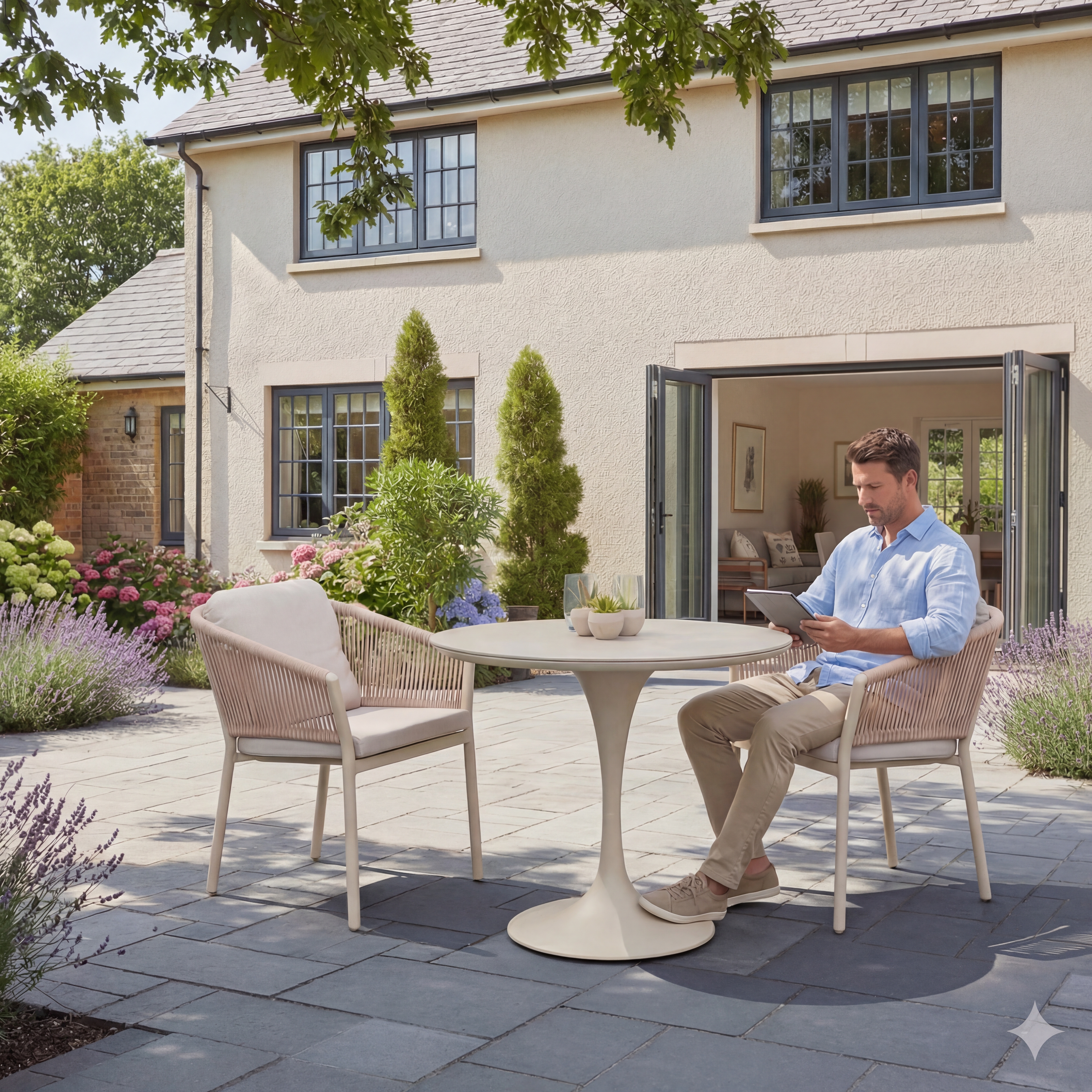 Nova - Hayden 2 Seat Bistro Set - 0.9m Round Table thumbnail 2