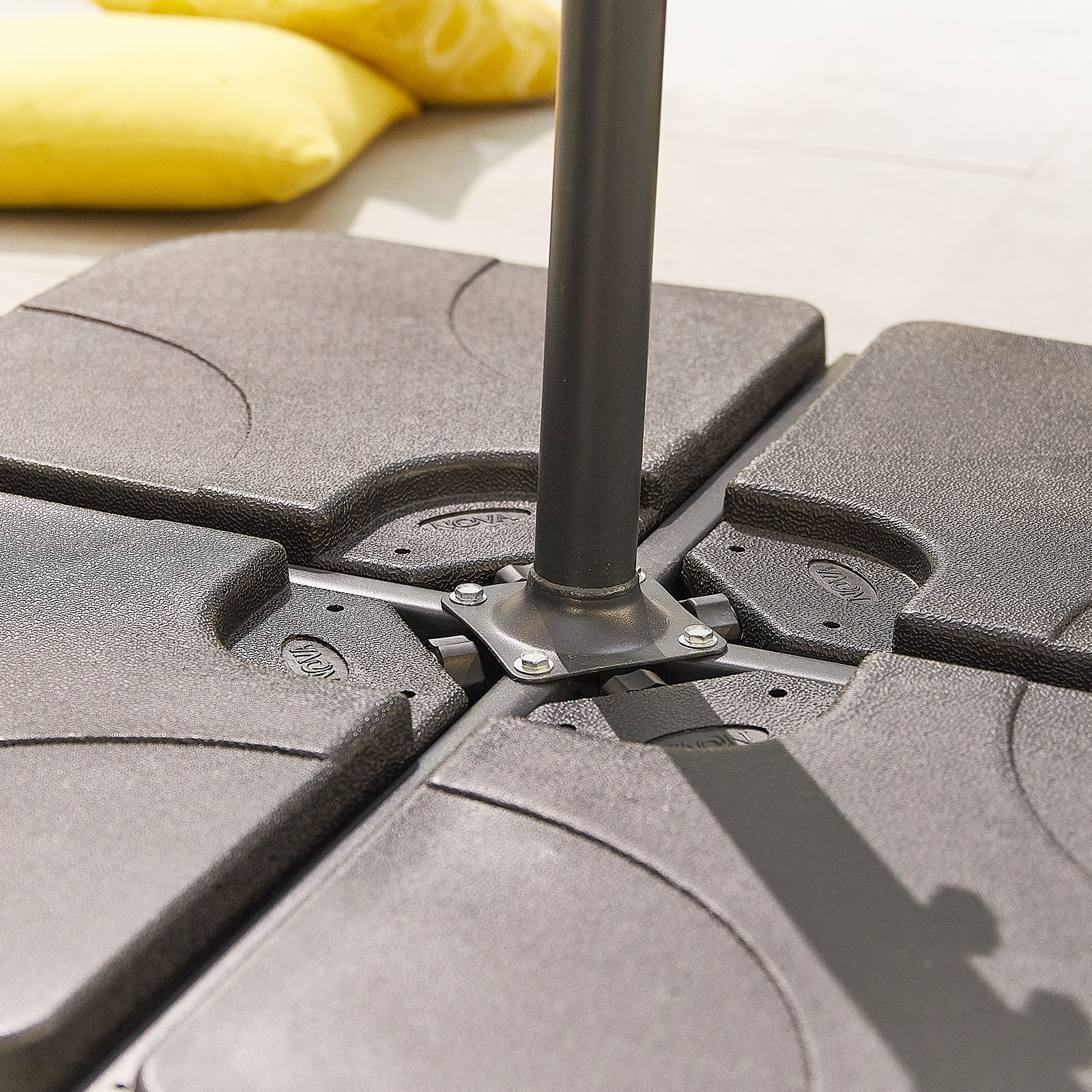 Nova - Cantilever Parasol Base - Sand & Water Fillable - 80kg Slabs thumbnail 6