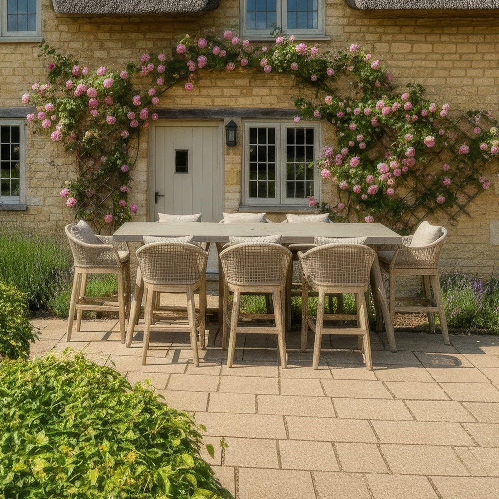 Nova - Summer 8 Seat High Dining Set - 2.4m x 1.0m Rectangular Table thumbnail 2
