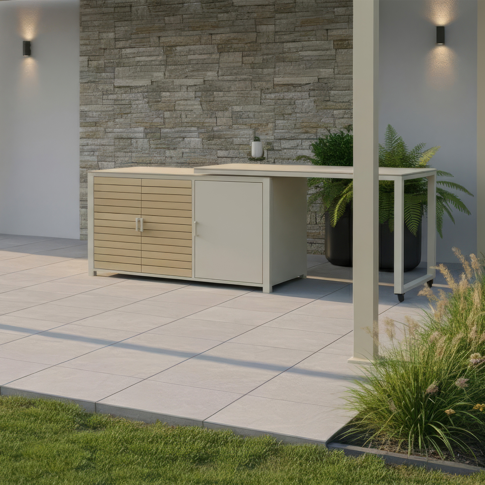 Nova - Cook Cab Outdoor Kitchen Workstation - Pebble thumbnail 8
