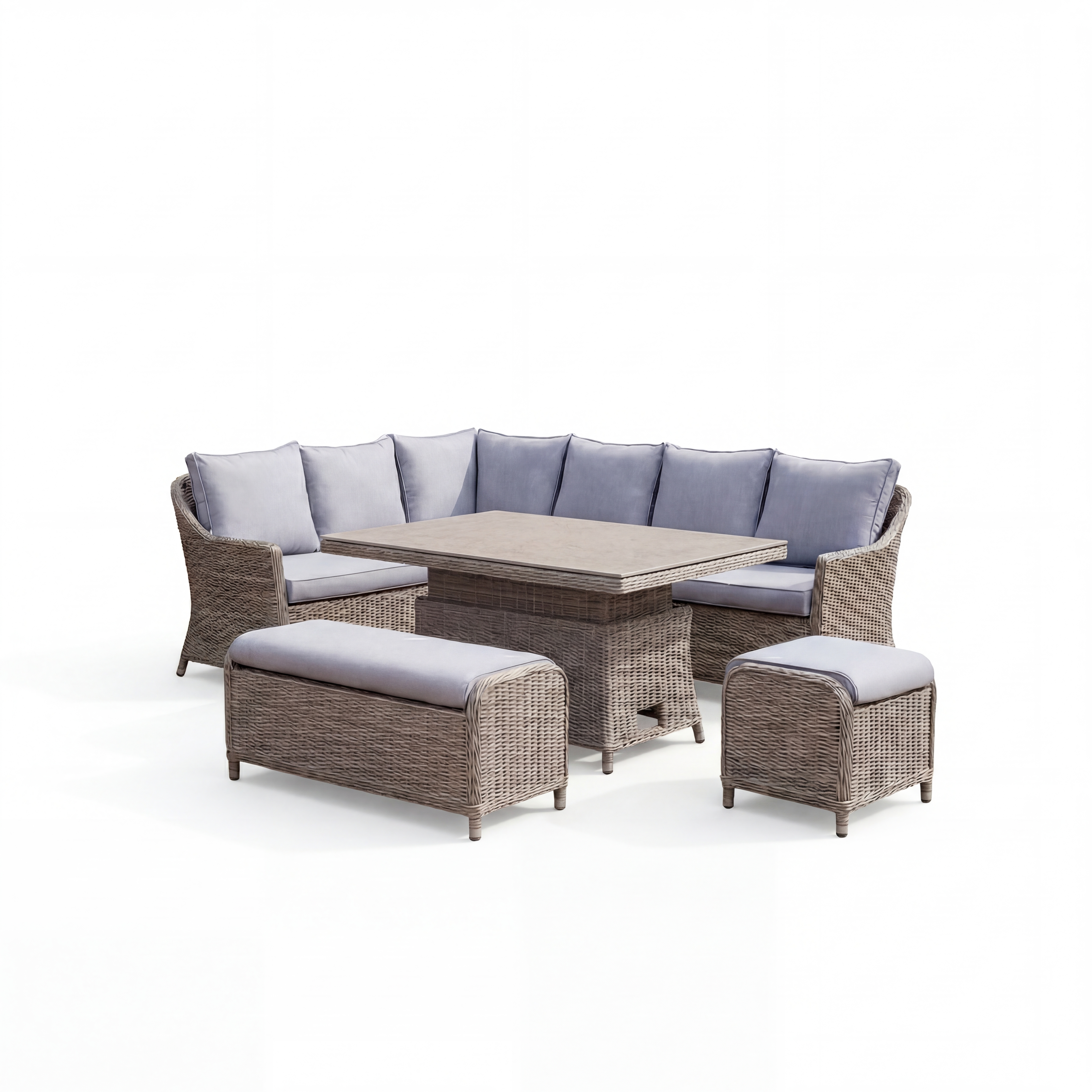 Nova - Ivy Left Hand Corner Sofa Lounge Dining Set with Rectangular Rise & Fall Table thumbnail 6