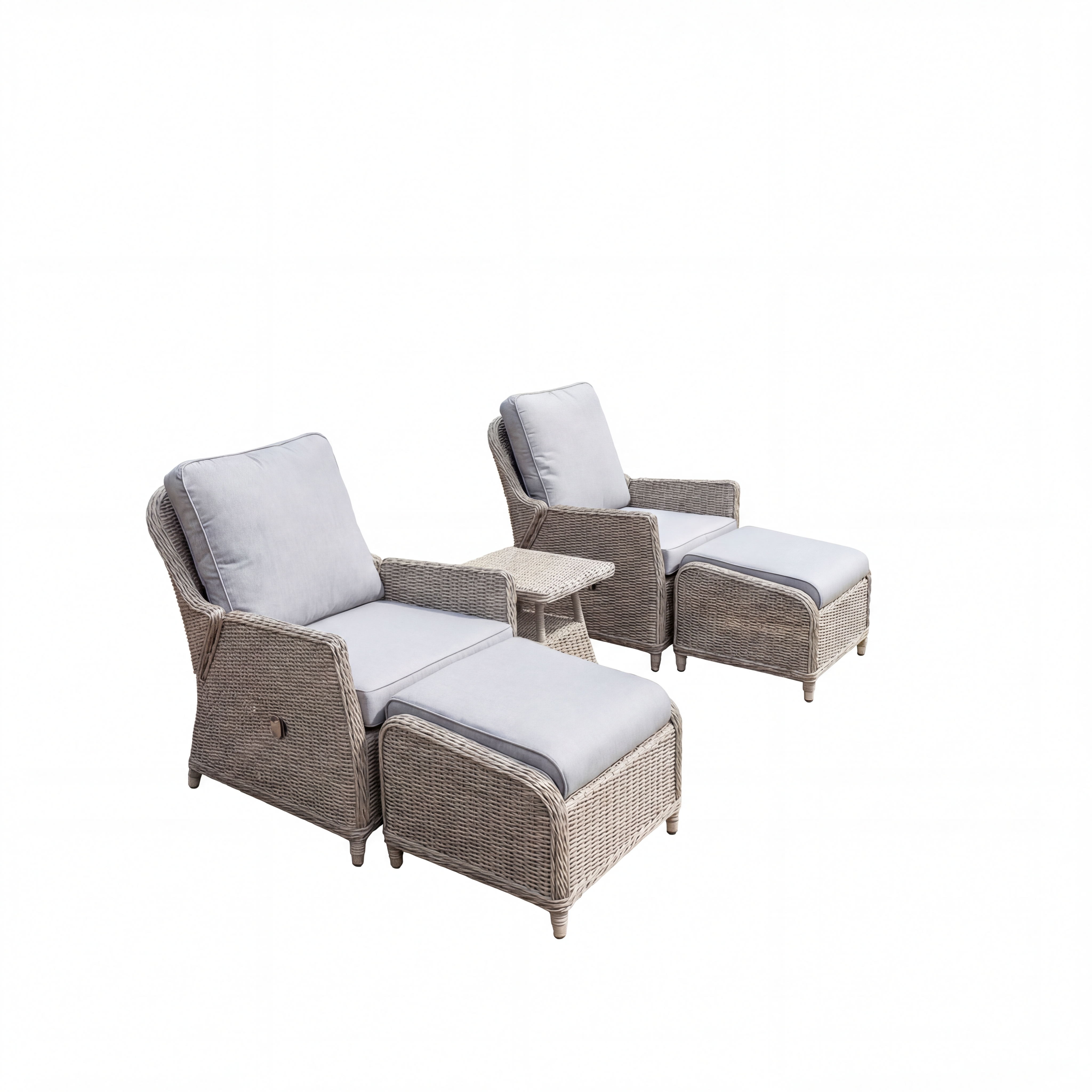 Nova - Ivy 5pc Reclining Lounging Set with Square Side Table thumbnail 4