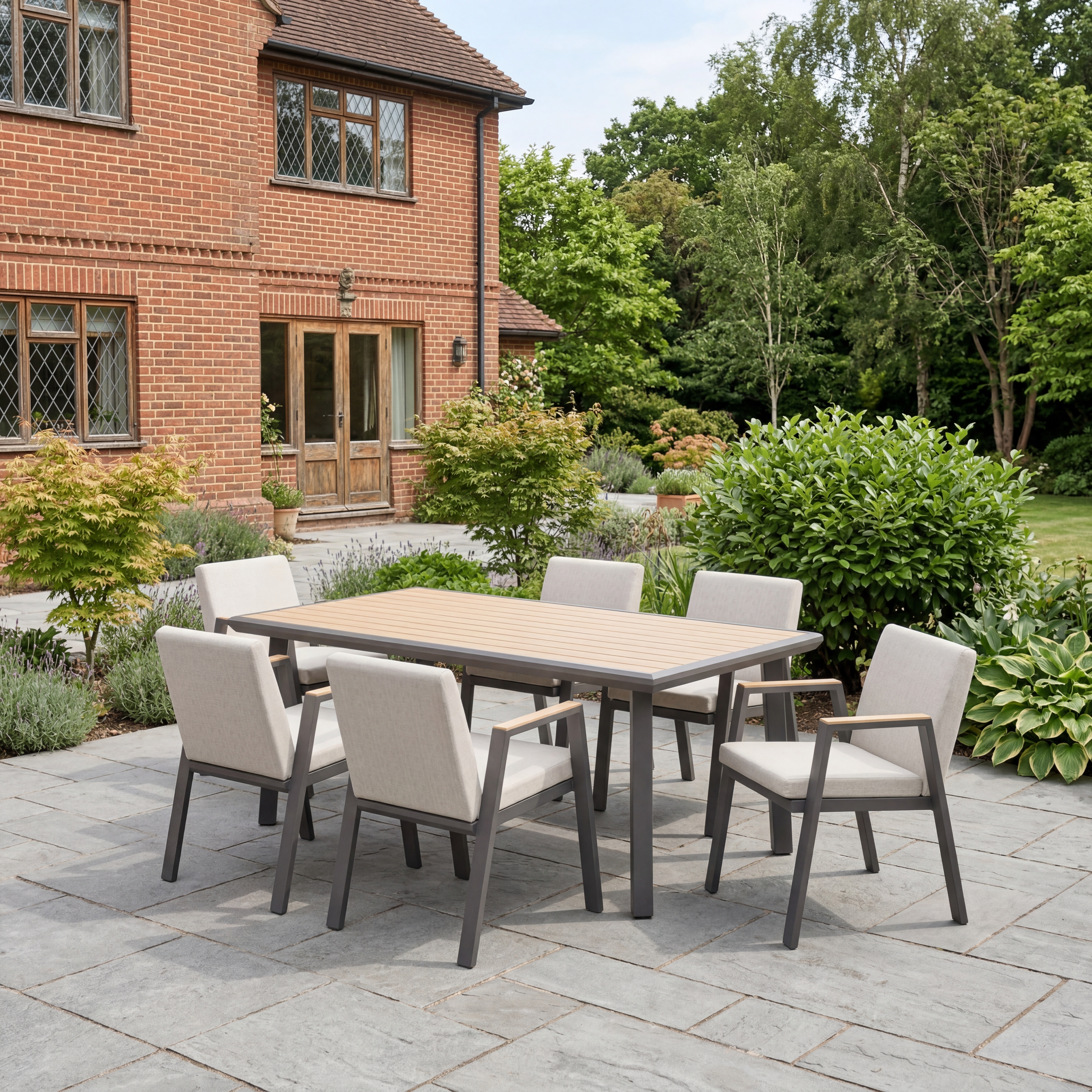 Nova - Hunter 6 Seat Dining Set - 1.8 x 1.1m Rectangular Table thumbnail 1