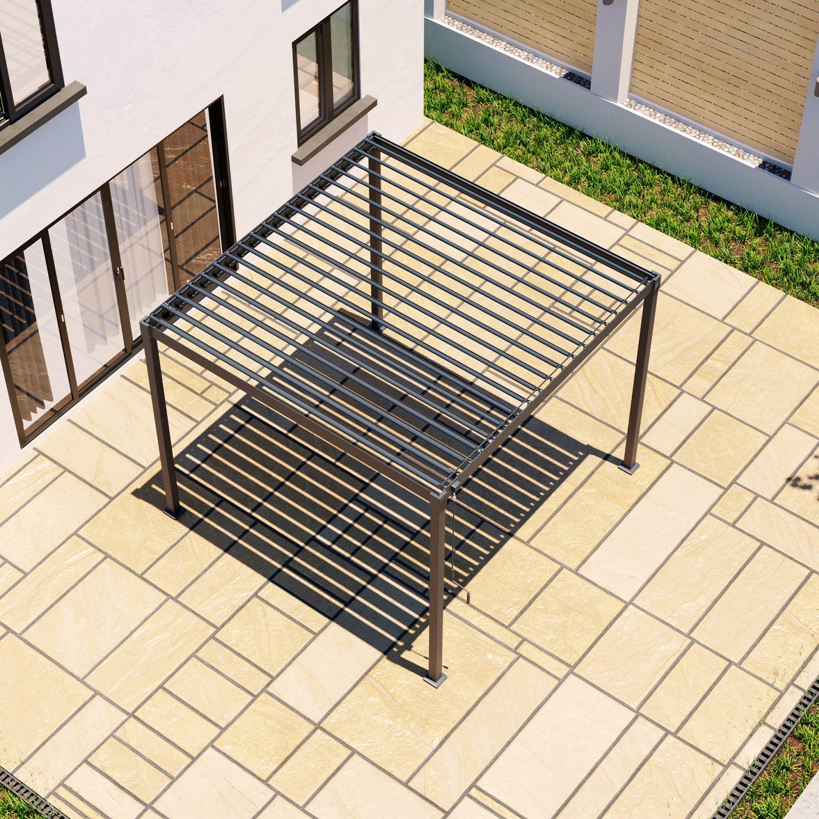 Nova - Luna Pergola - 3m x 3m Square - Grey thumbnail 2