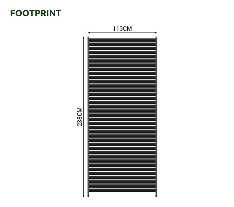 Nova - Titan Pergola Side Wall - 1.2m - Grey thumbnail 9