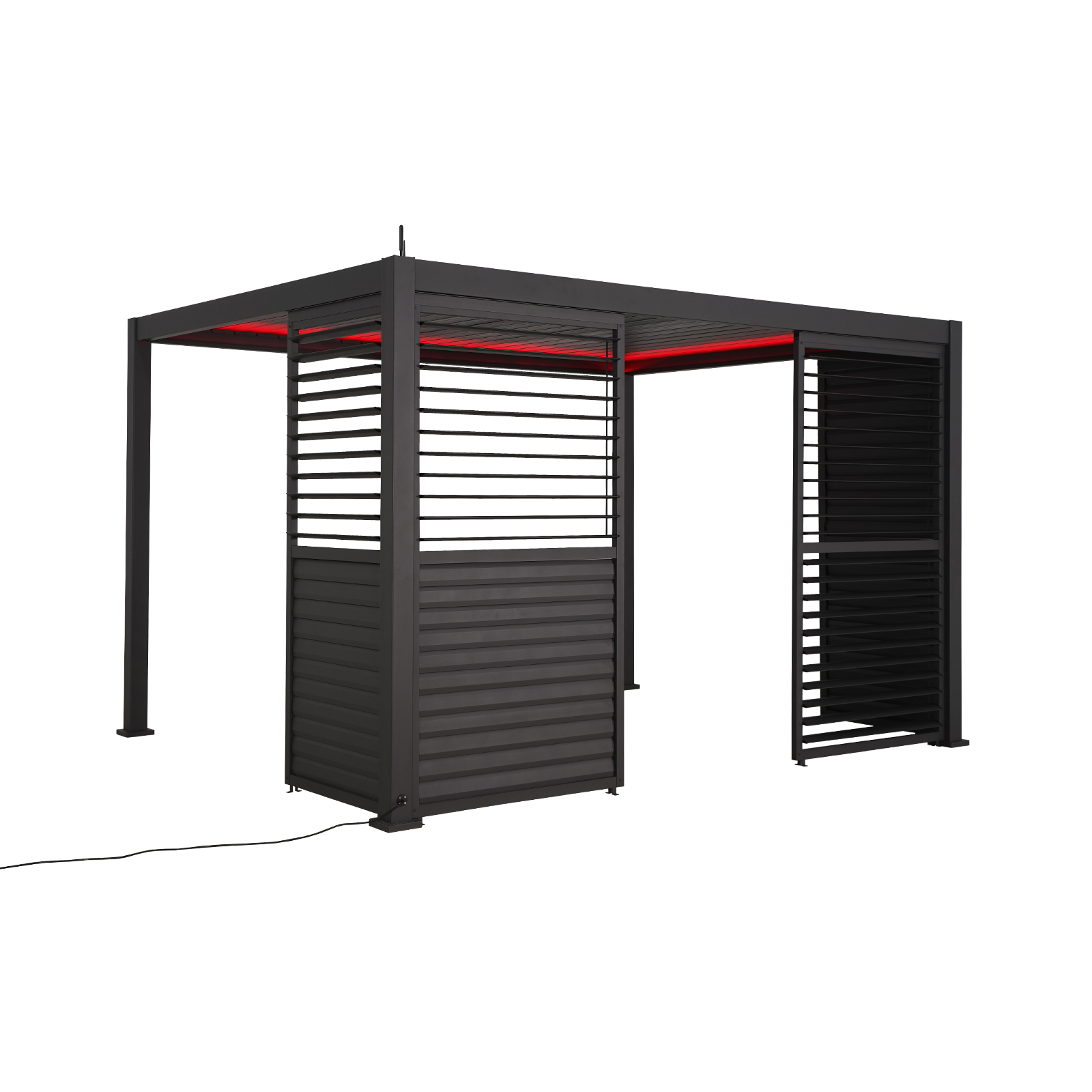 Nova - Titan 1.2m Aluminium Side Wall With Adjustable Louvres for 3.6m Titan Pergola - Grey thumbnail 5