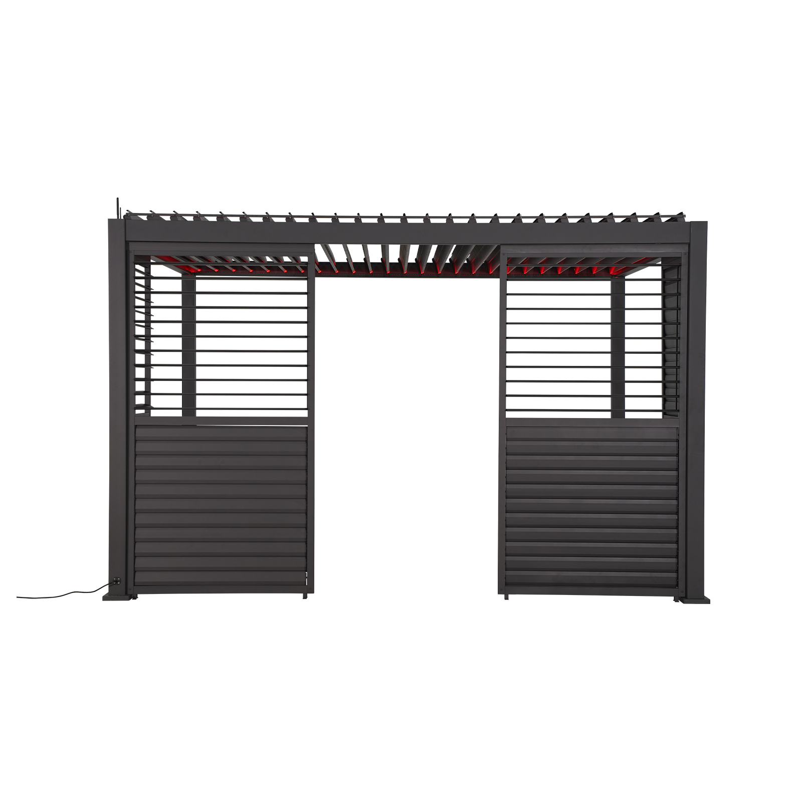 Nova - Titan 1.2m Aluminium Side Wall With Adjustable Louvres for 3.6m Titan Pergola - Grey thumbnail 2