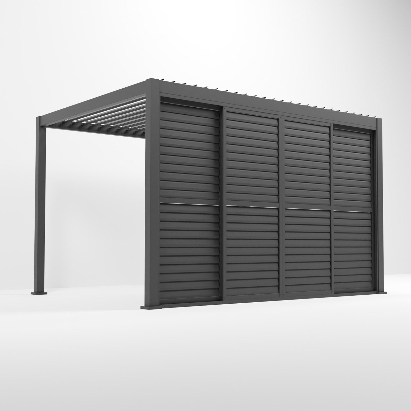 Nova - Titan Louver Sliding Doors - 4m - Grey thumbnail 6