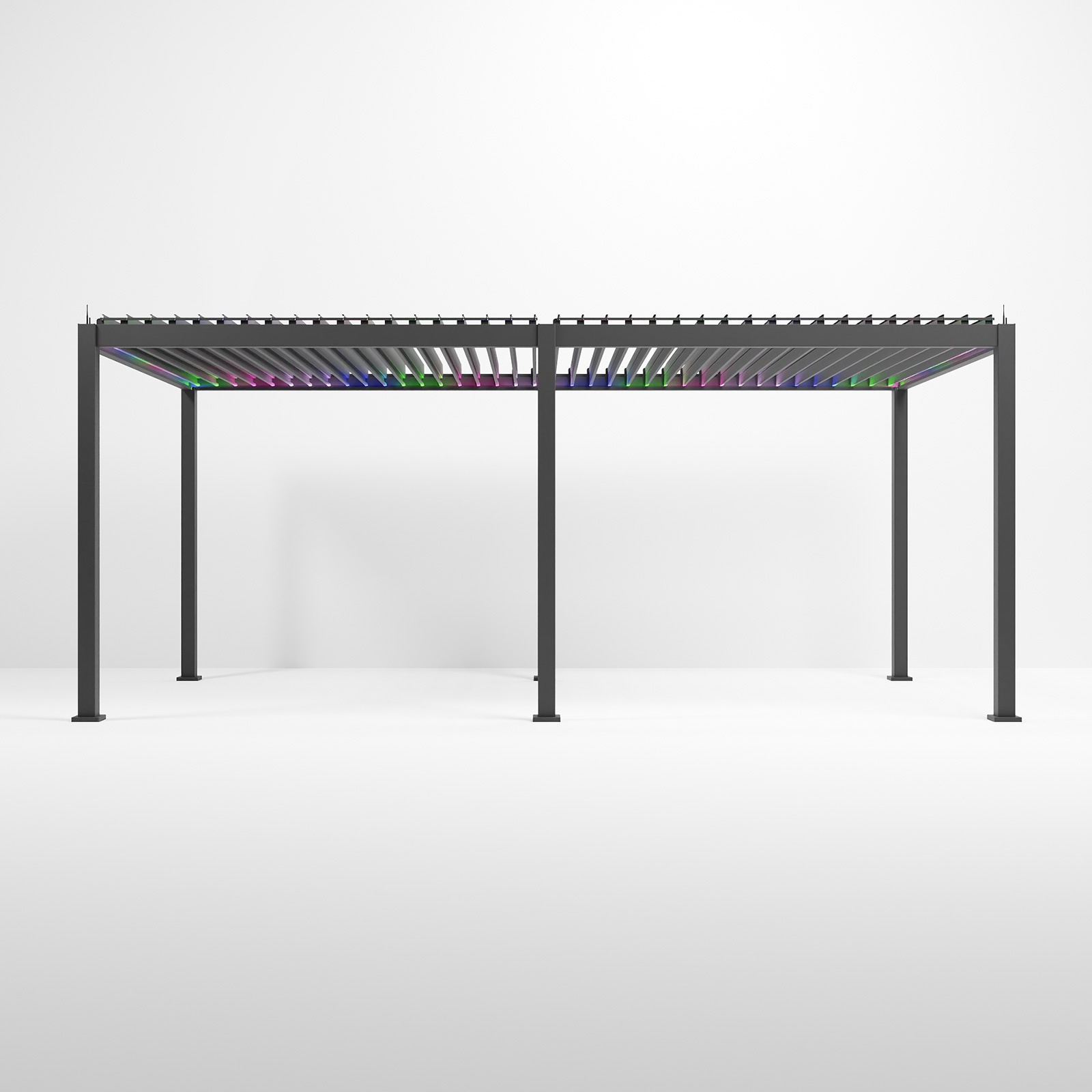 Nova - Titan LED Freestanding Aluminium Pergola - 6m x 3m Rectangular - Grey thumbnail 12