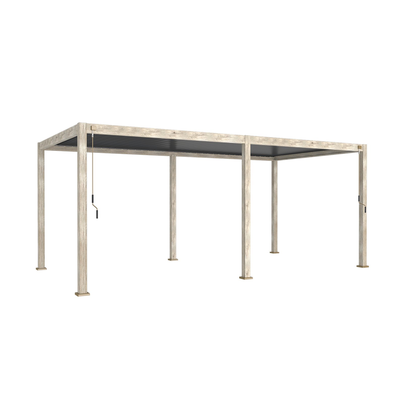 Nova - Titan Freestanding Aluminium Pergola - 6m x 3m Rectangular - Wood Look thumbnail 8