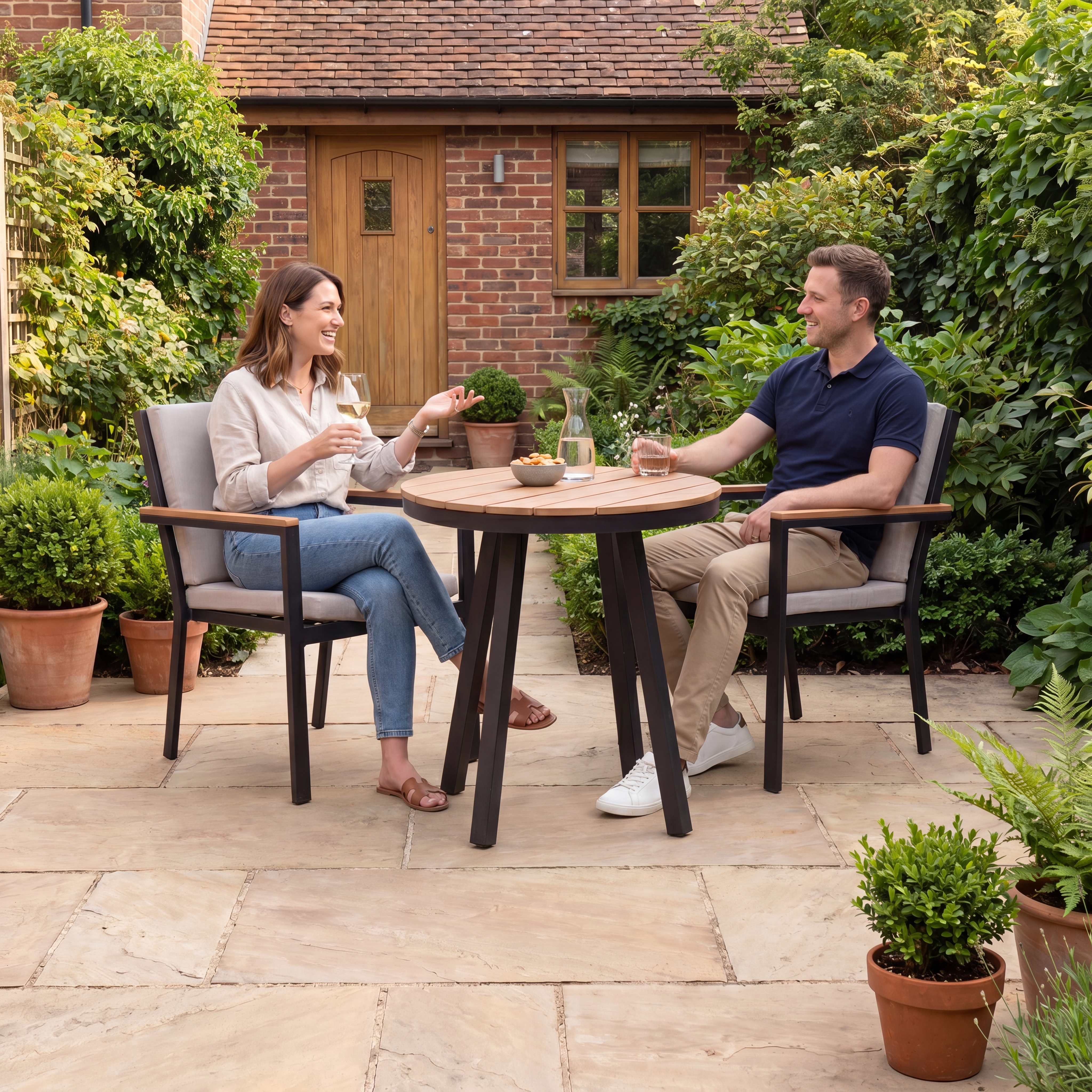 Nova - Heidi 2 Seat Bistro Set - 0.7m Round Table thumbnail 2