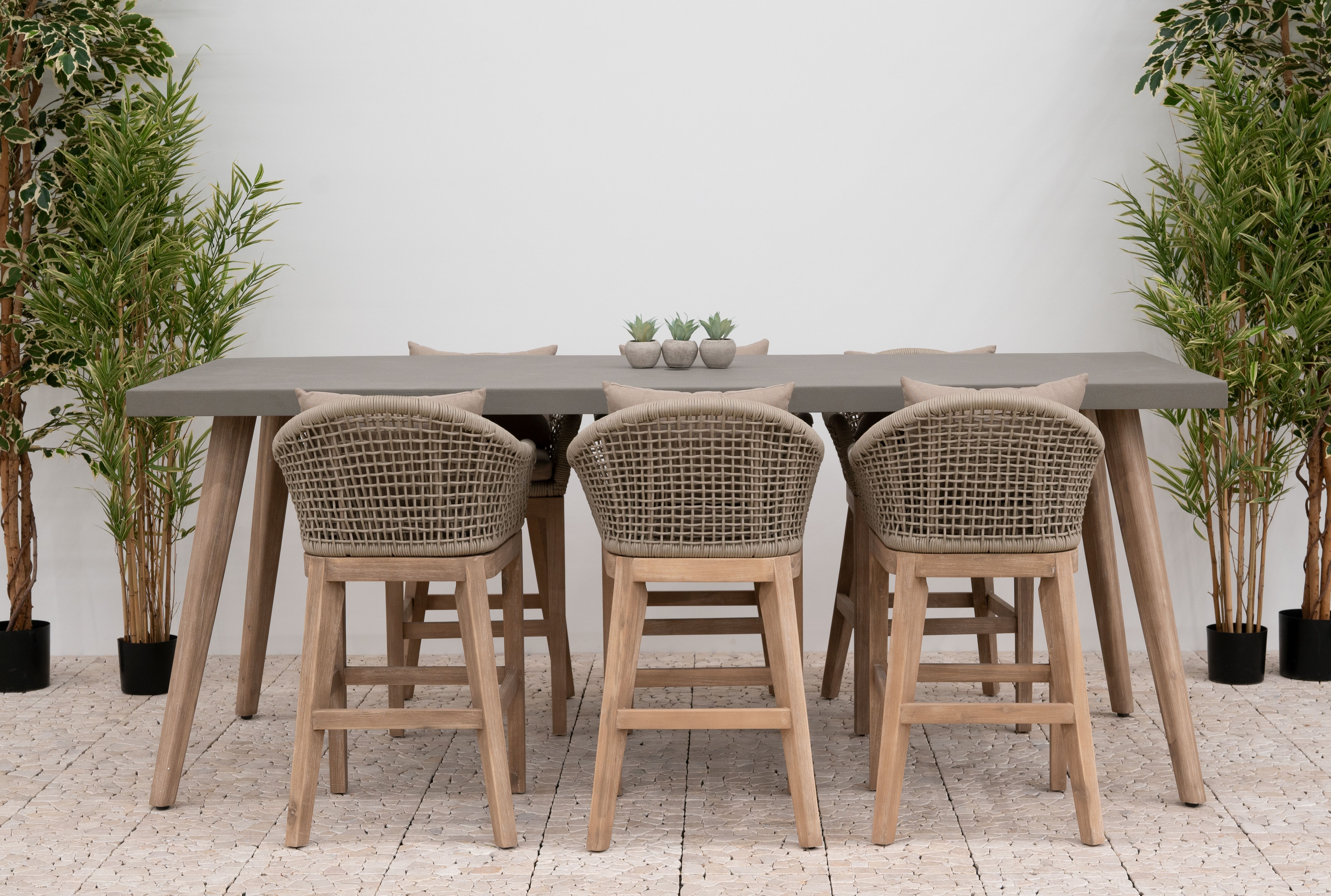Nova - Summer 8 Seat High Dining Set - 2.4m x 1.0m Rectangular Table thumbnail 11