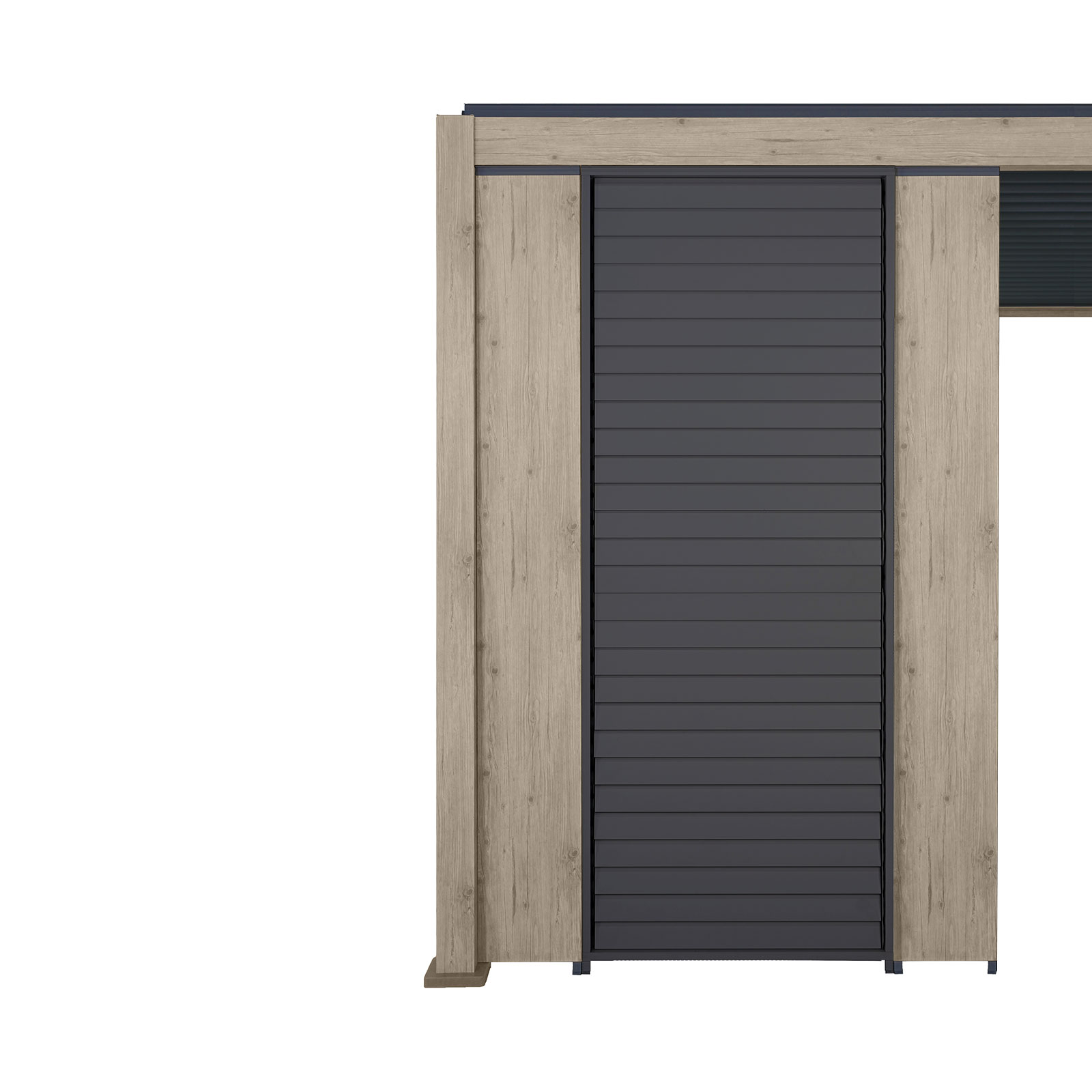 Nova - Titan Aluminium Pergola 31cm Solid Side Wall Panel - Wood Look thumbnail 12
