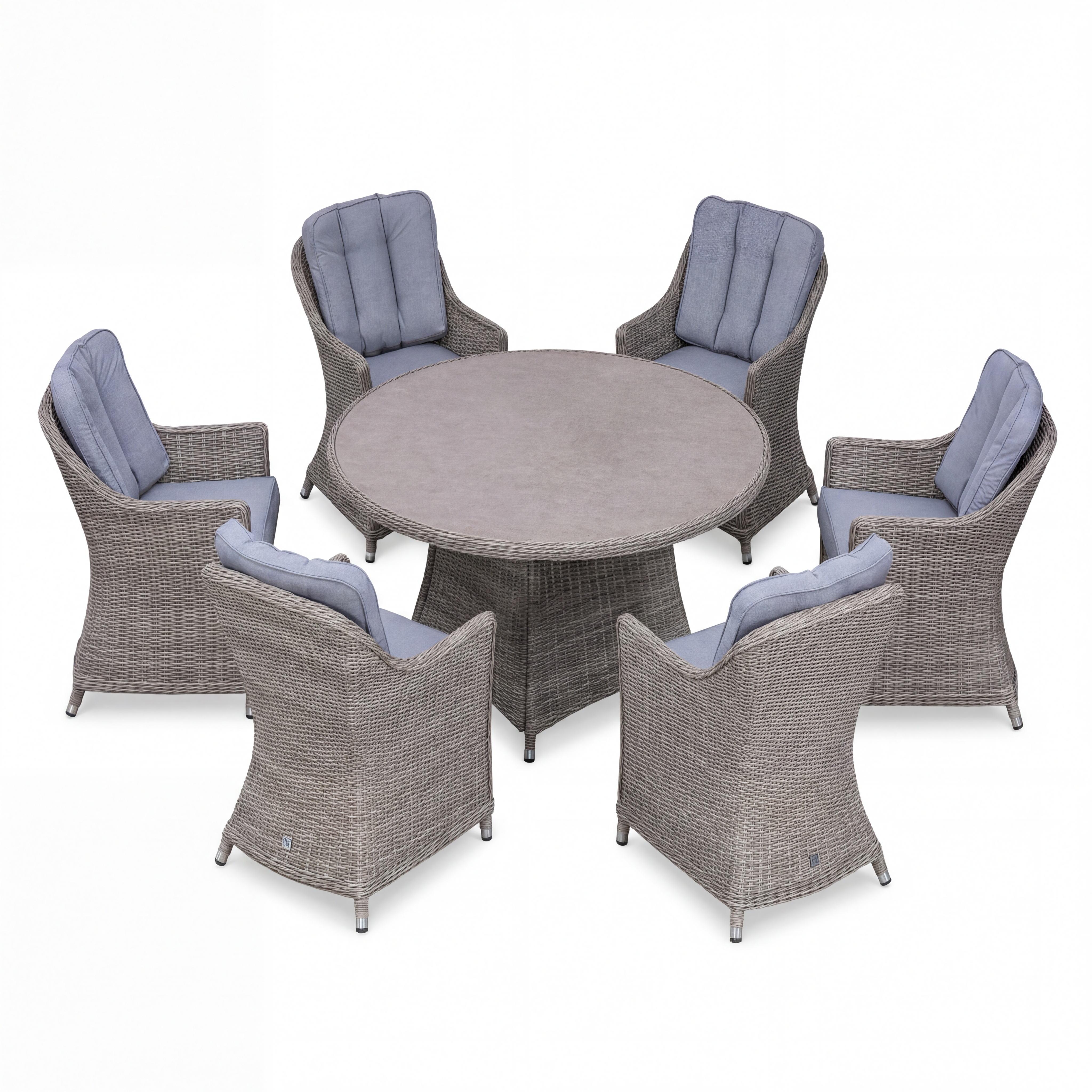 Nova - Ivy 6 Seat Dining Set - 1.4m Round Table (Ceramic Glass) thumbnail 14
