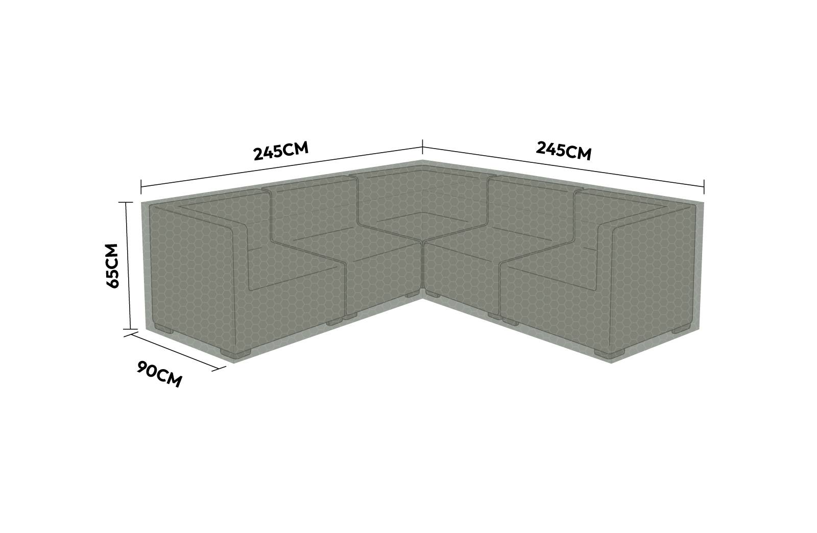 Protex - Cover for Symmetrical L-Shaped Large Corner Sofa thumbnail 1