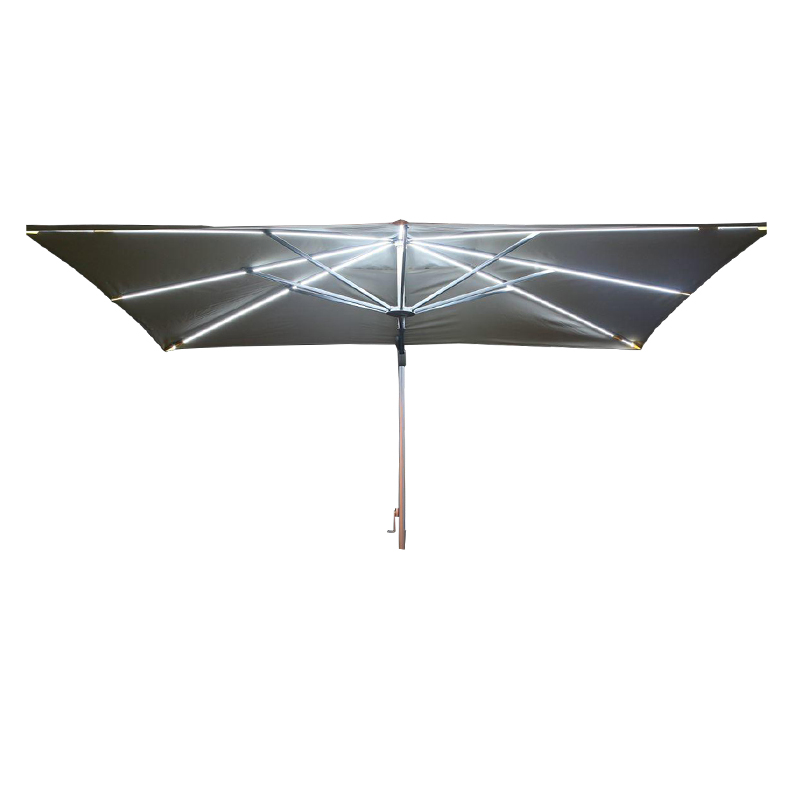 Nova - Galaxy Grey Frame LED Cantilever Parasol - 4m x 3m Rectangular - Grey thumbnail 6