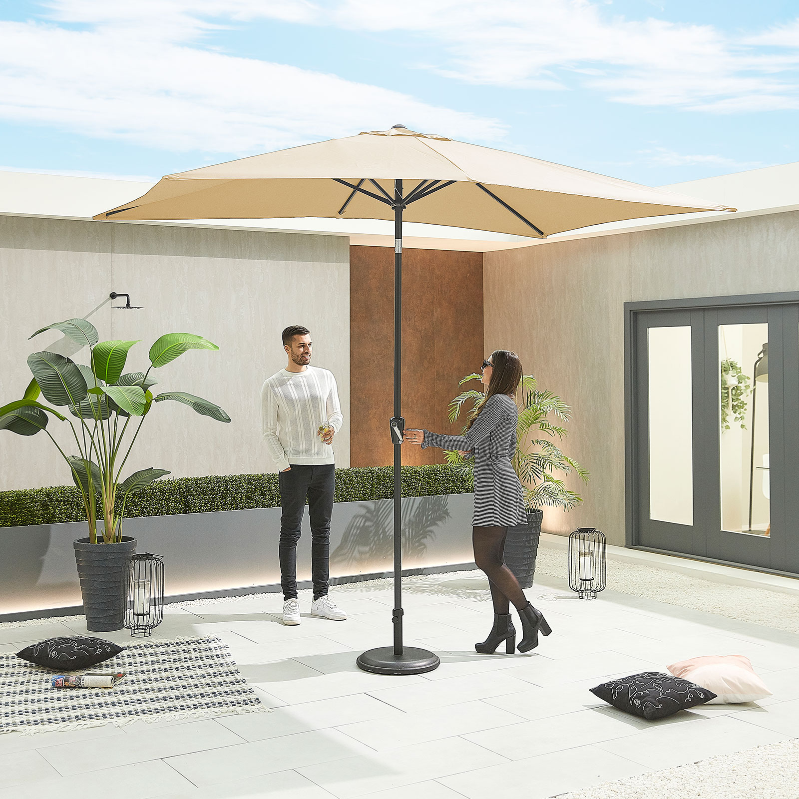 Nova - Antigua Aluminium Parasol - 3m x 2m Rectangular - Beige thumbnail 2