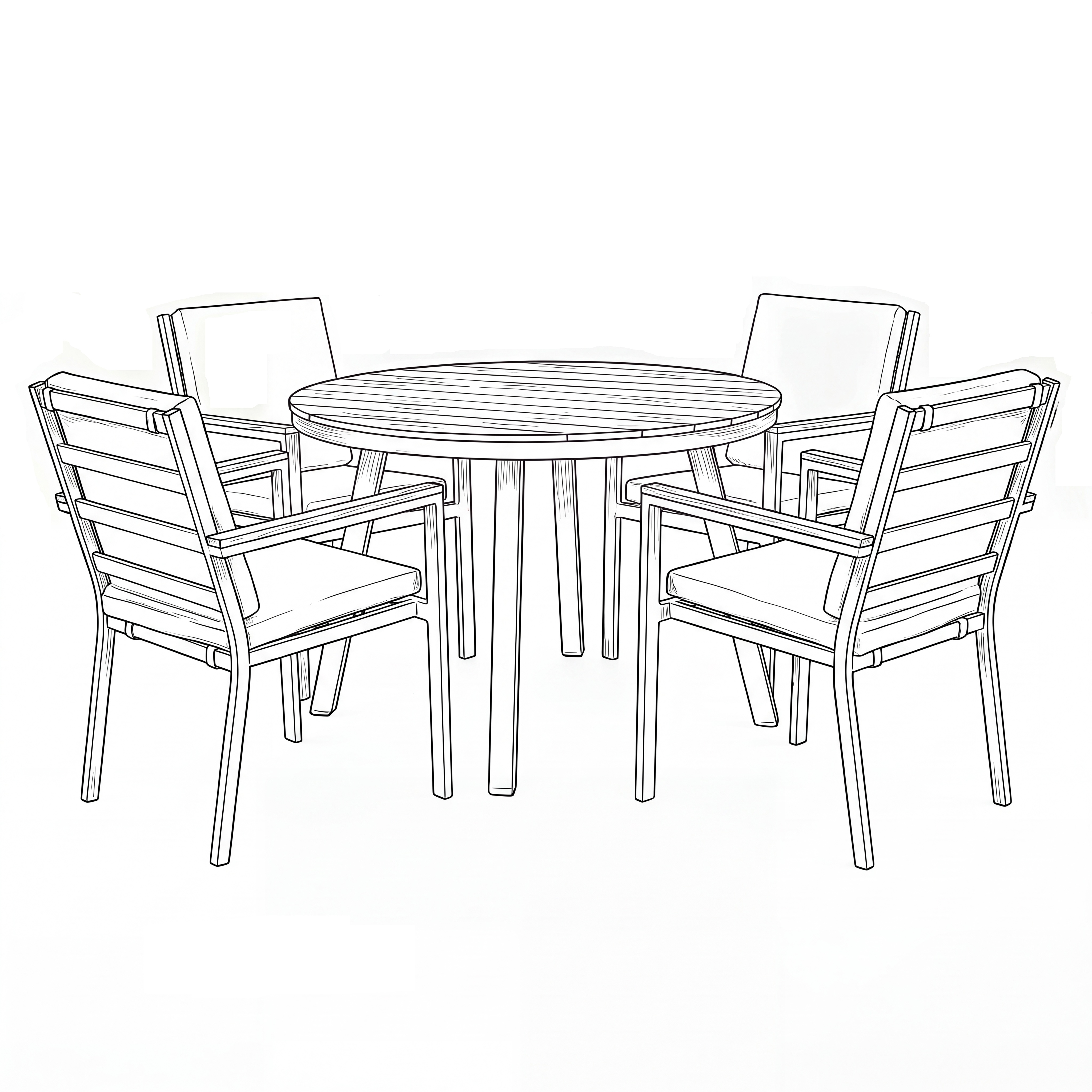 Nova - Heidi 4 Seat Dining Set - 1.1m Round Table thumbnail 4