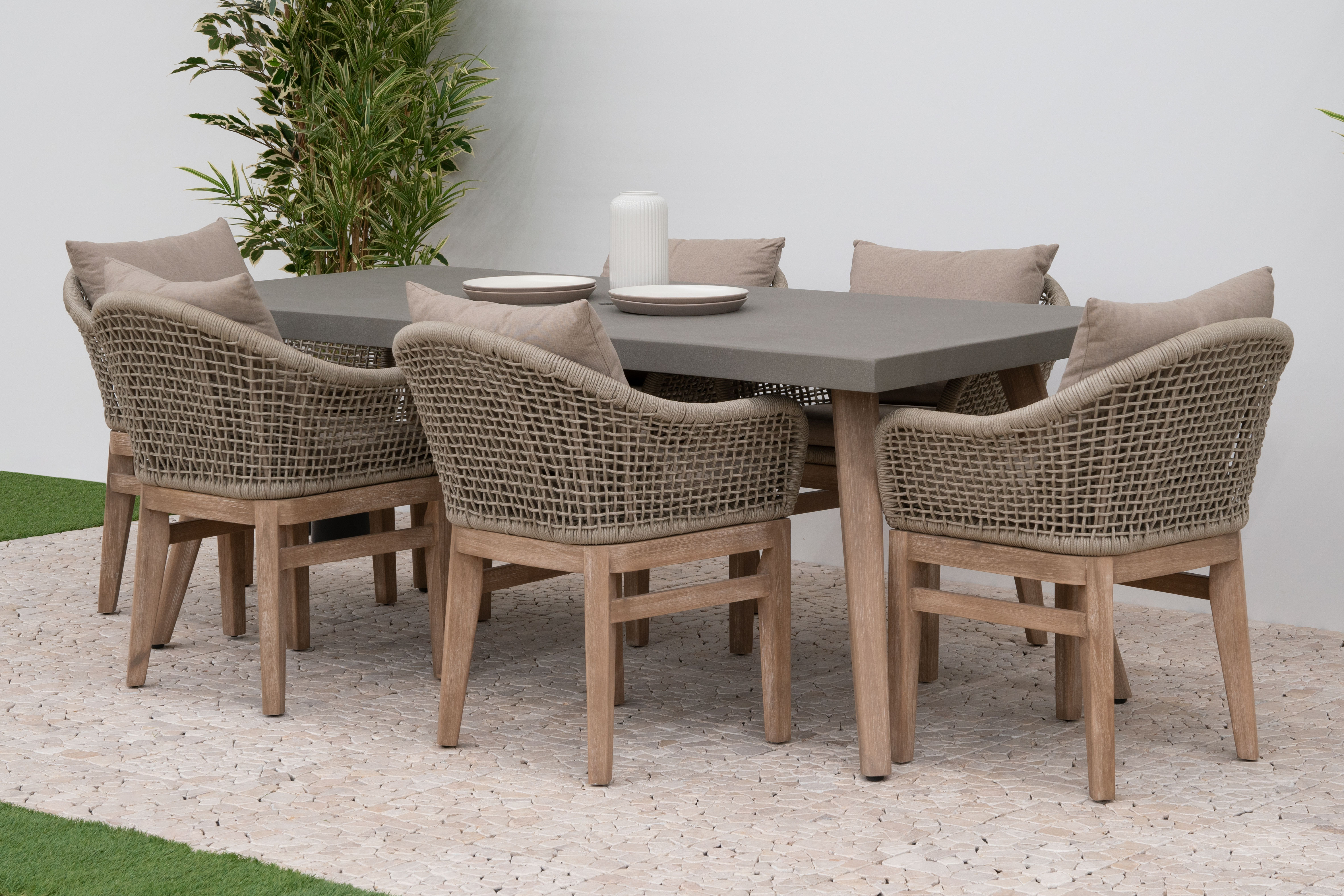 Nova - Summer 6 Seat Dining Set - 2.0m x 0.9m Rectangular Table thumbnail 14