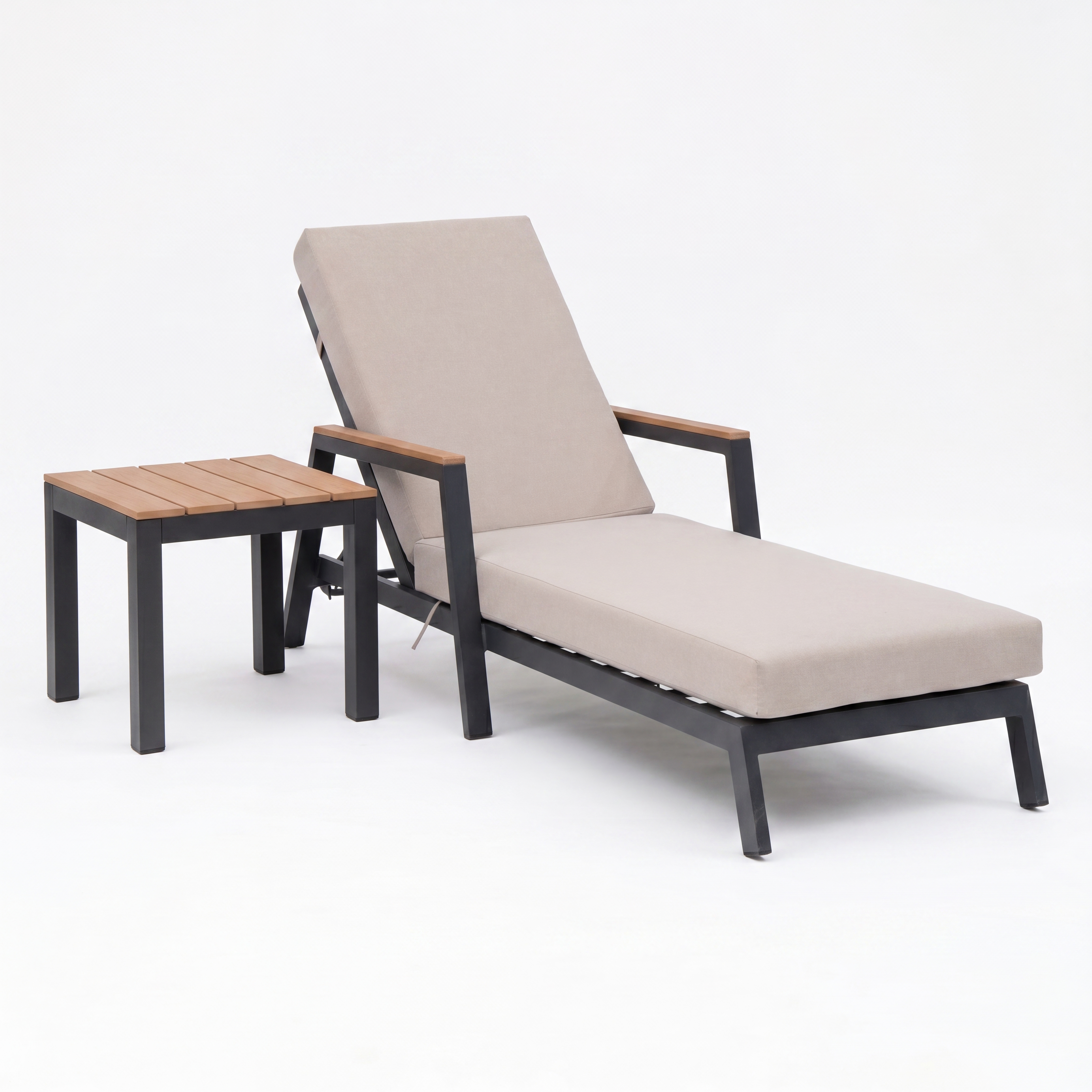 Nova - Heidi Sun Lounger Set of 2 with Square Side Table thumbnail 3