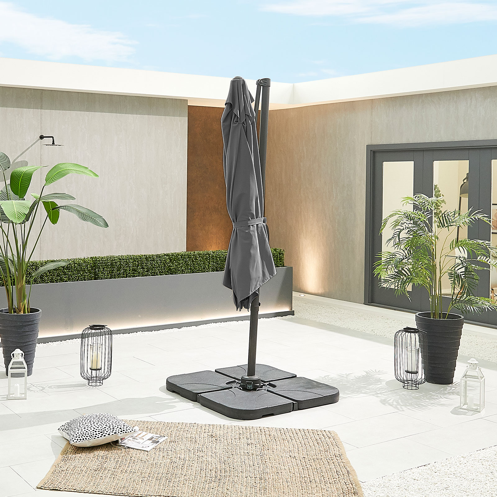 Nova - Apollo Cantilever Parasol - 3m x 2m Rectangular - Grey thumbnail 5