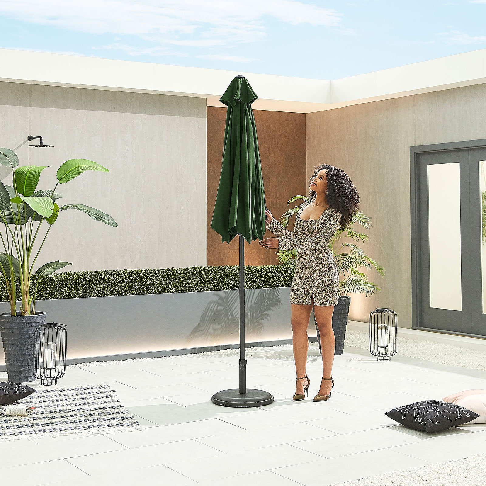 Nova - Antigua Aluminium Parasol - 2.4m Round - Green thumbnail 3
