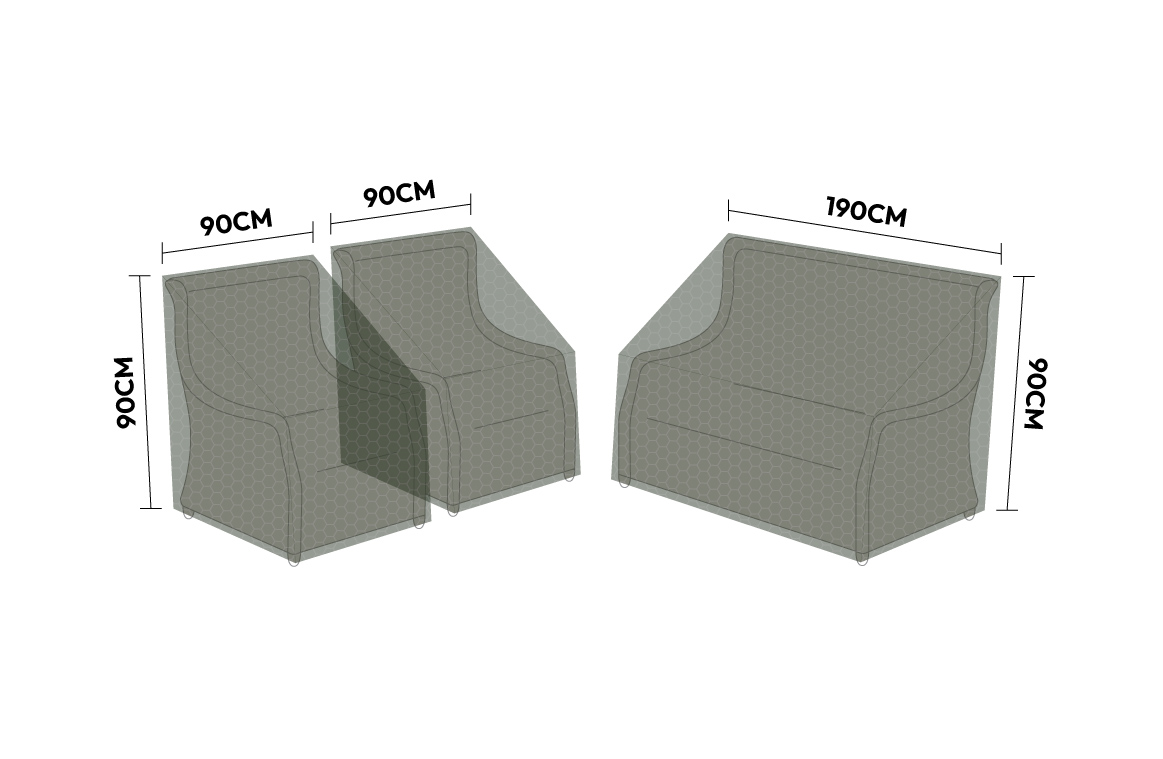 Protex - Cover Pack for 2.5 Seater Sofa Lounging Set