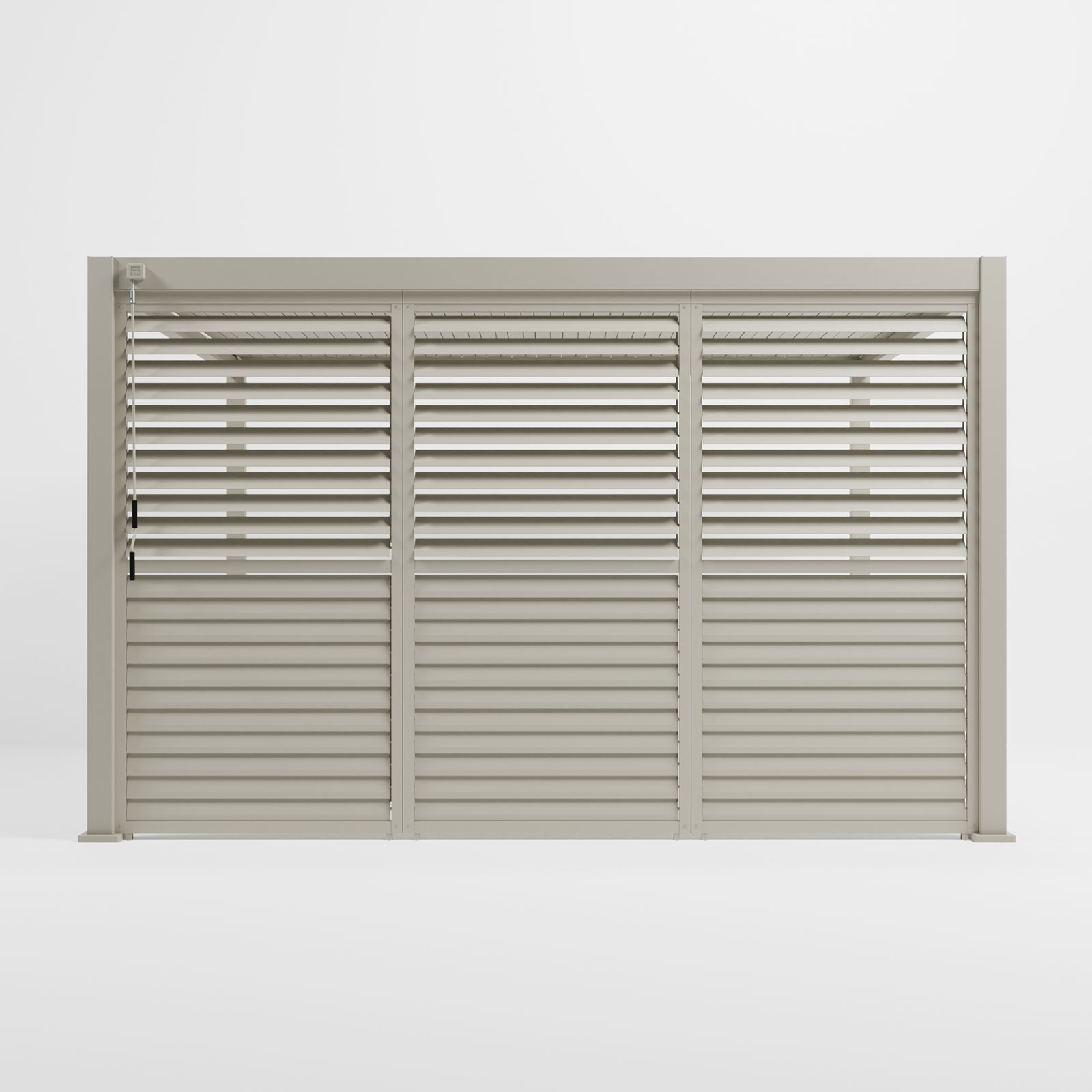 Nova - Titan Louvre Manual Side Wall - 1.3m - Pebble
