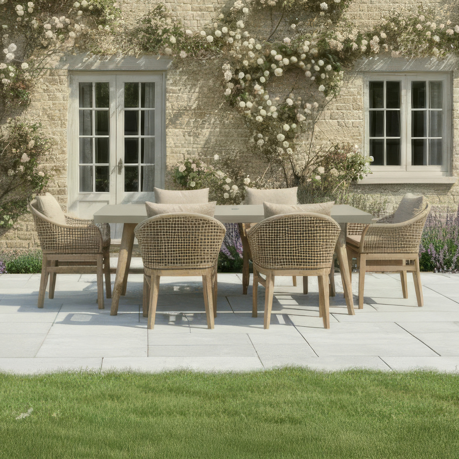 Nova - Summer 6 Seat Dining Set - 2.0m x 0.9m Rectangular Table thumbnail 16
