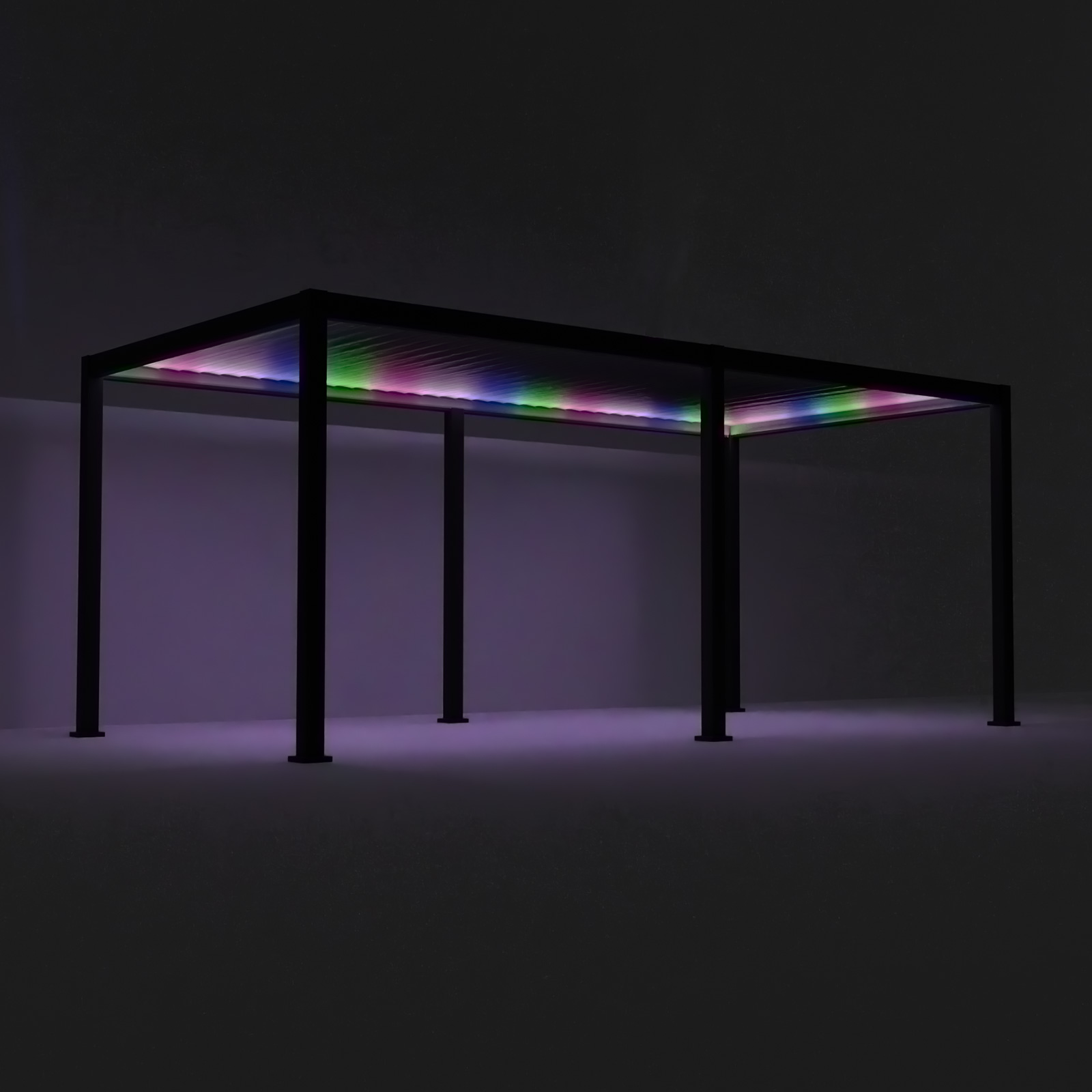 Nova - Titan LED Freestanding Aluminium Pergola - 6m x 3m Rectangular - Grey thumbnail 8