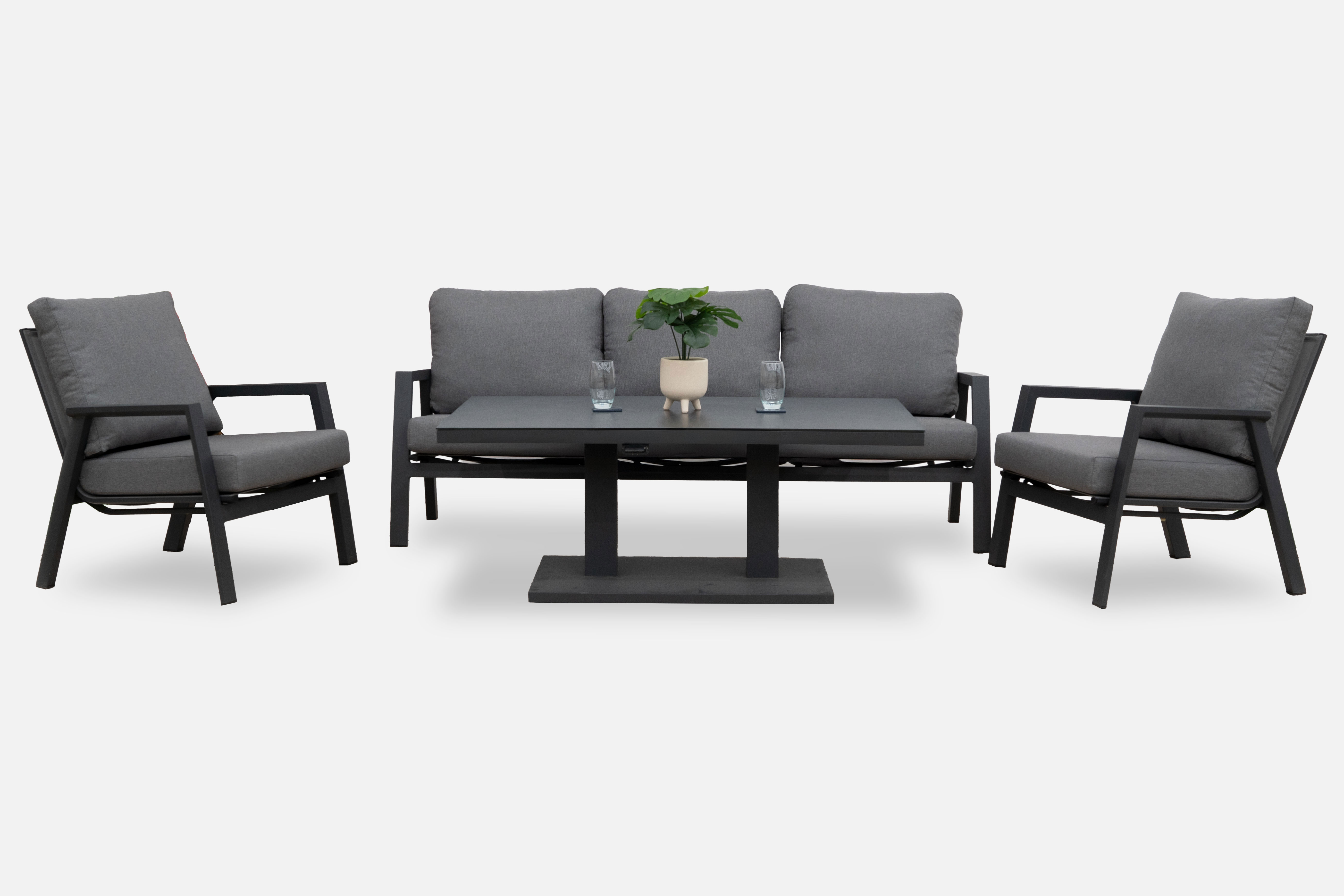 Nova - Zara 3 Seater Sofa Lounge Dining Set with Rectangular Rising Table thumbnail 8