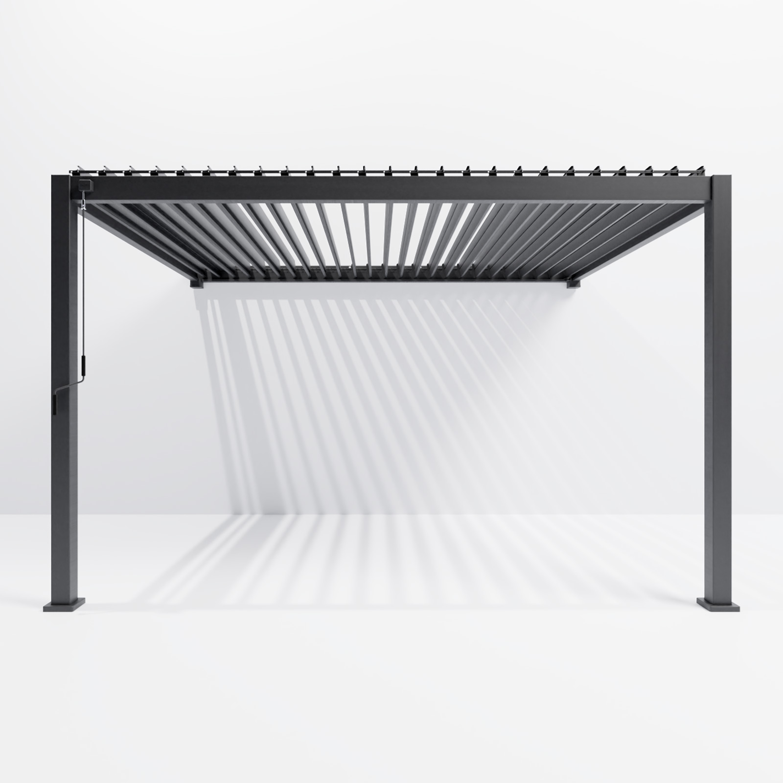 Nova - Titan Aluminium Wall Mounted Pergola - 4m x 3m Rectangular - Grey thumbnail 5