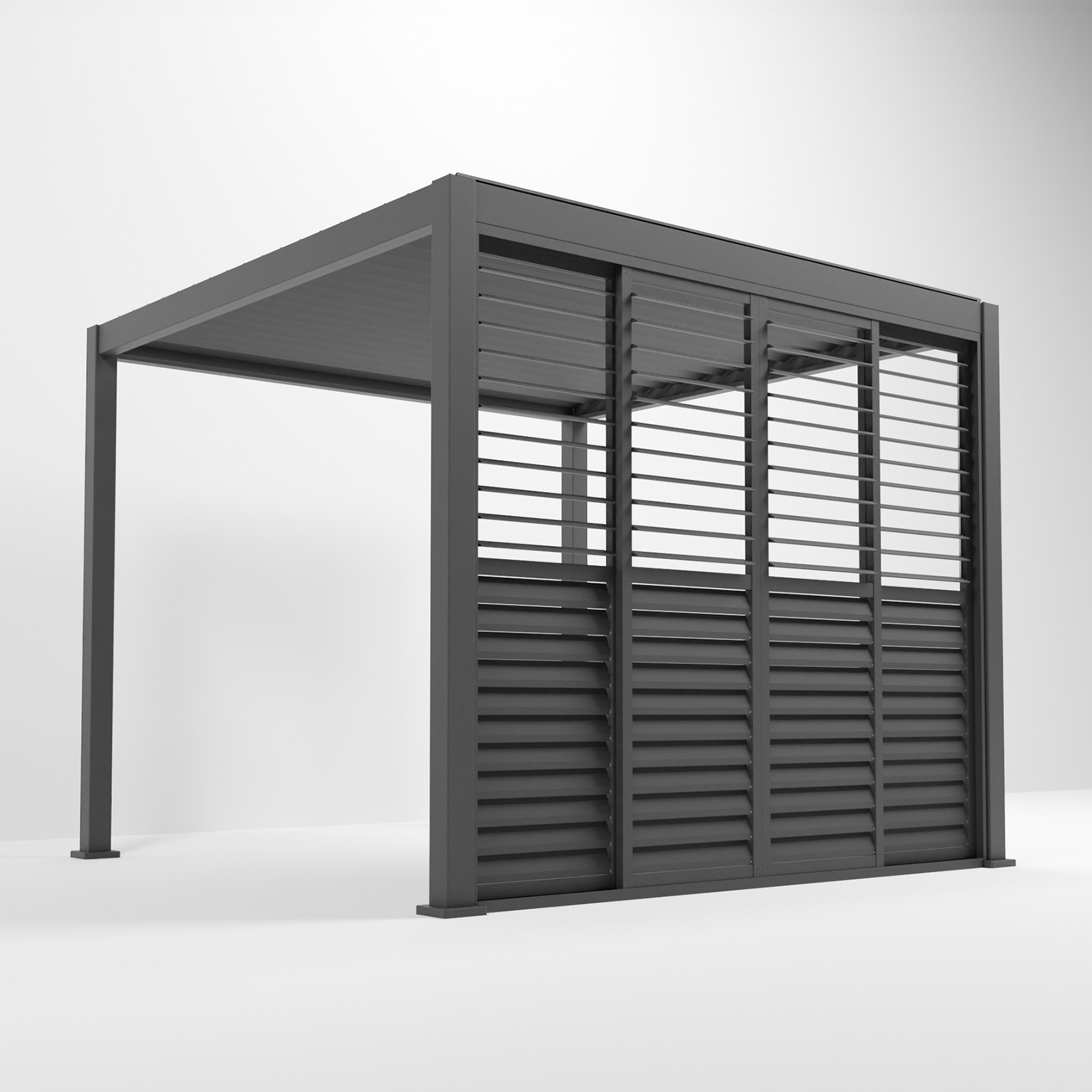 Nova - Titan Louver Sliding Doors - 3m - Grey thumbnail 2