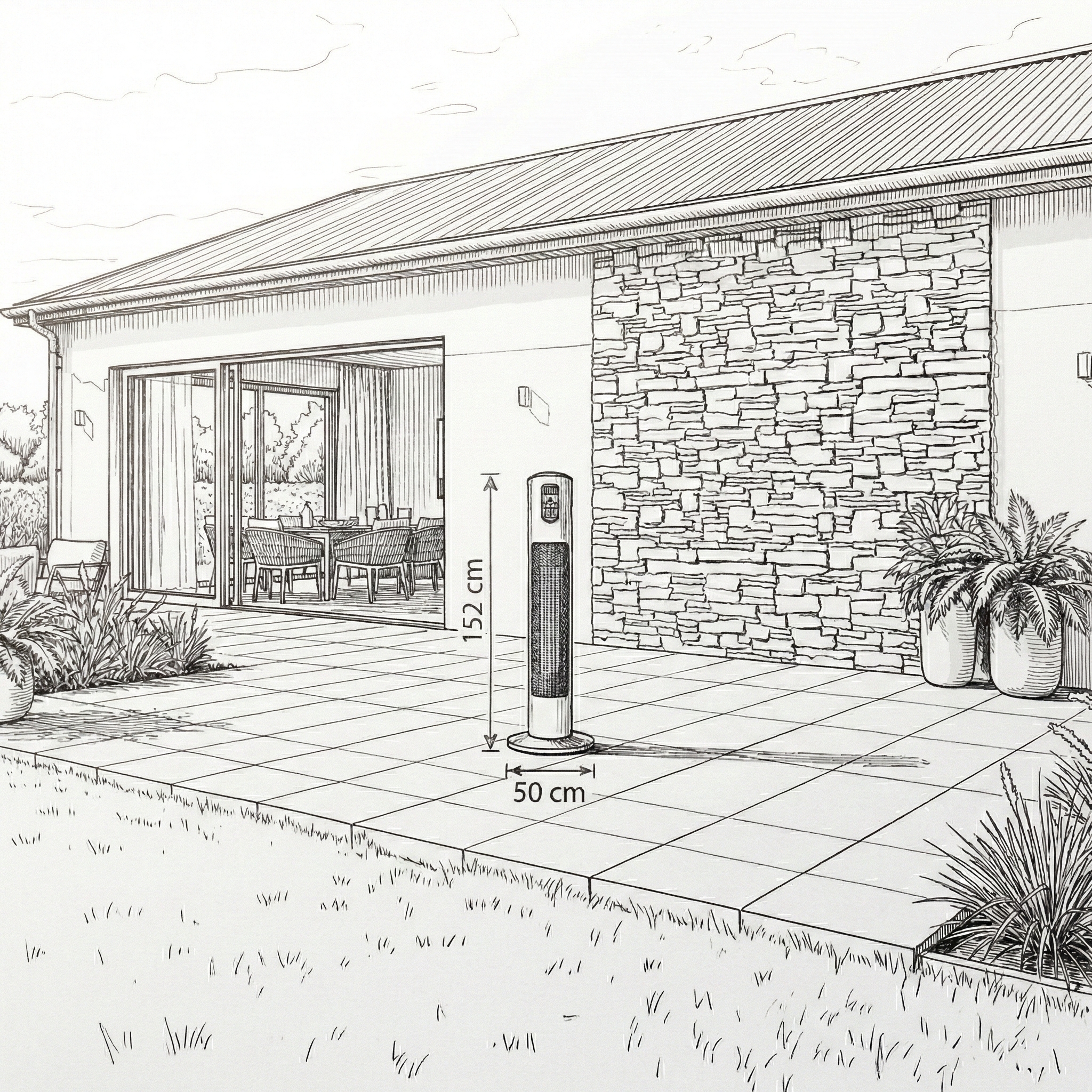 Nova - Helios Outdoor Pedestal Heater thumbnail 2
