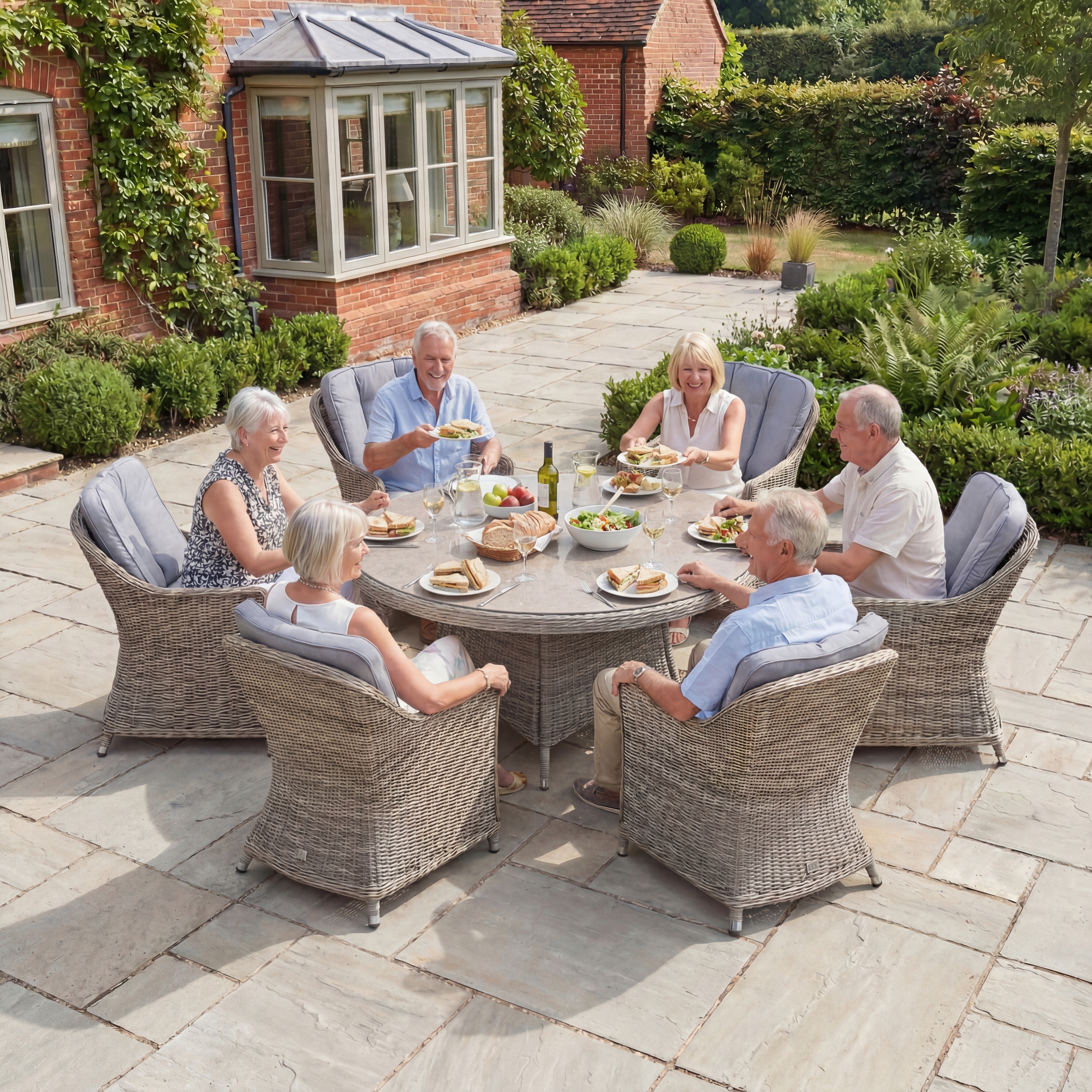 Nova - Ivy 6 Seat Dining Set - 1.4m Round Table (Ceramic Glass) thumbnail 9