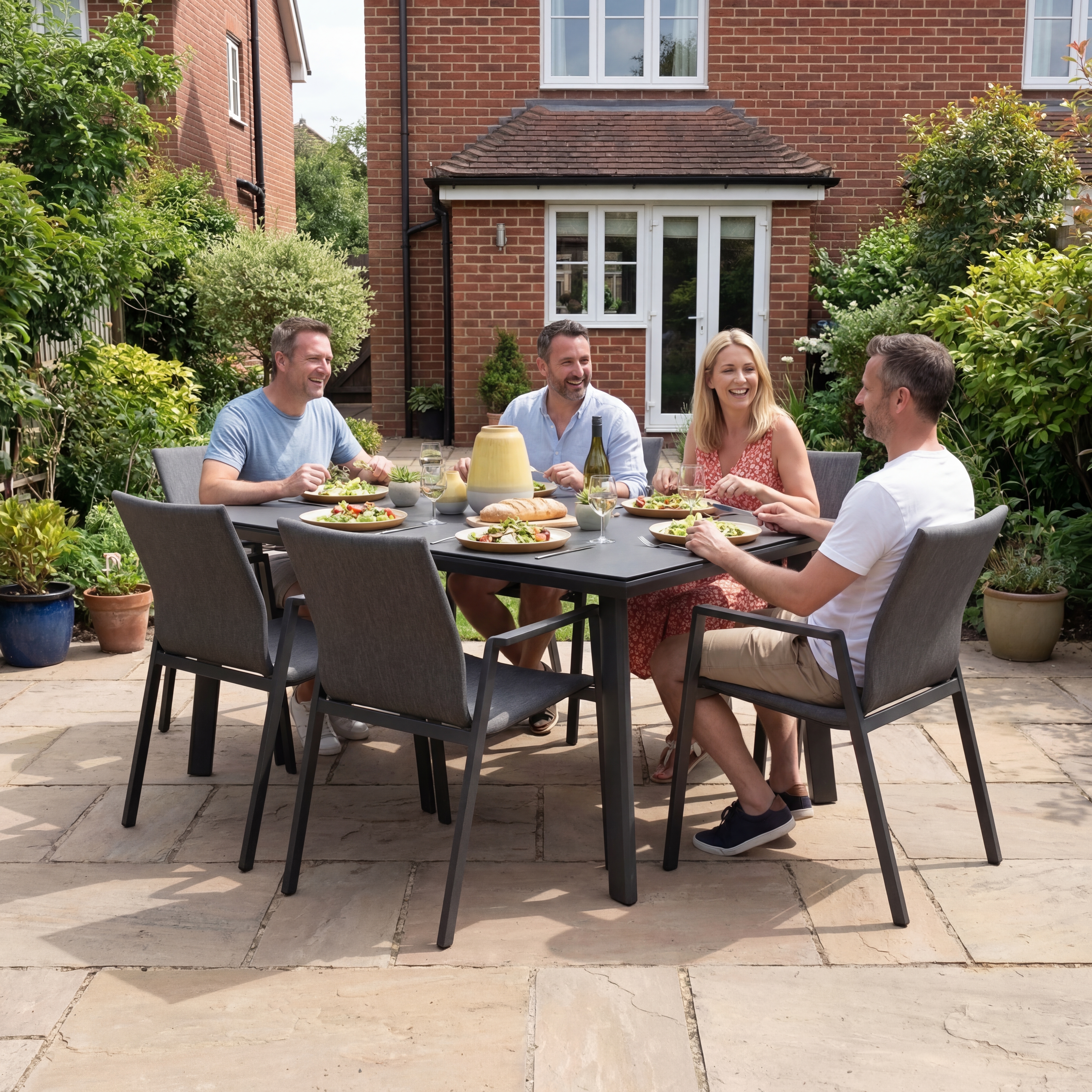Nova - Phoenix 6 Seat Dining Set - 1.5m x 1.0m Rectangular Table thumbnail 2