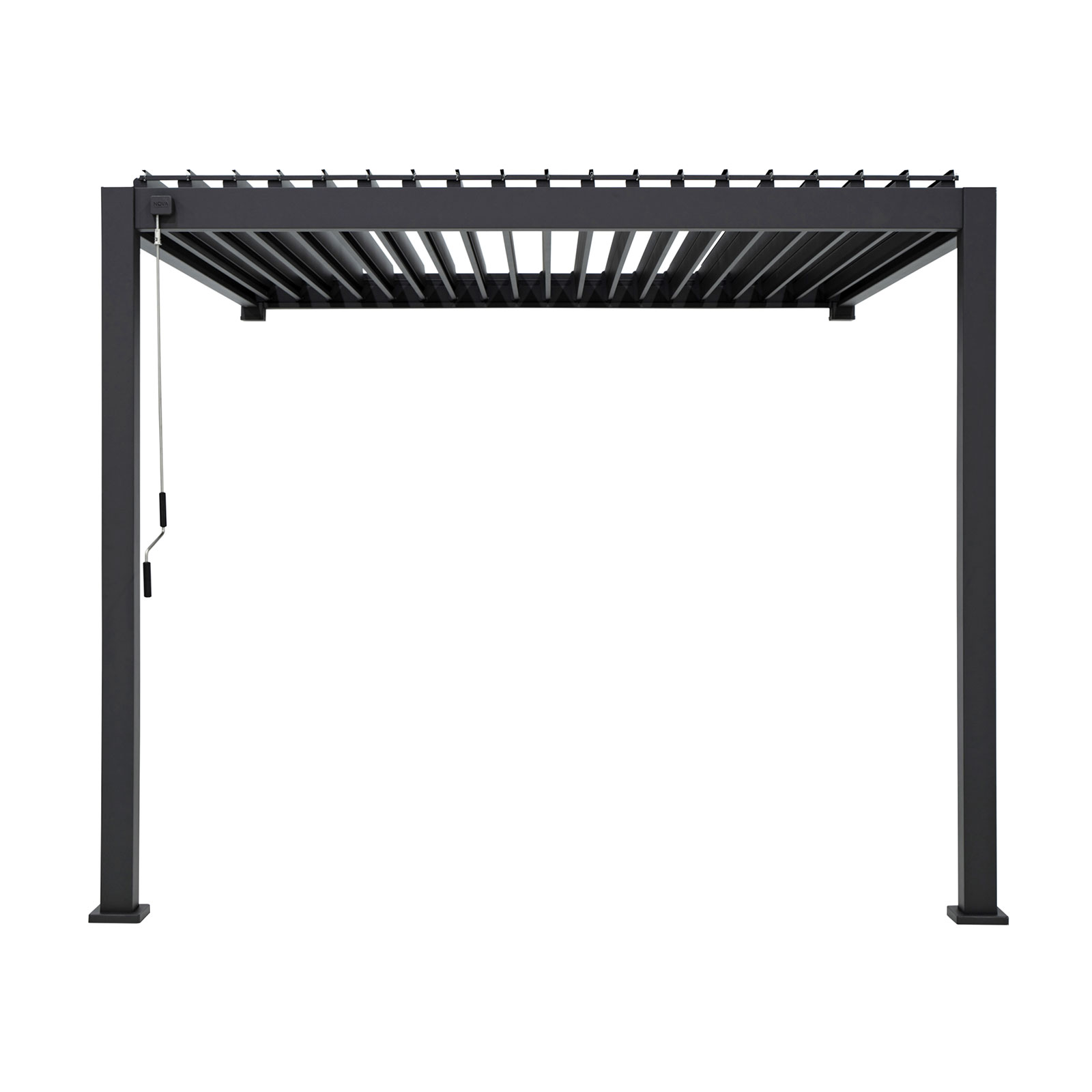 Nova - Titan Aluminium Wall Mounted Pergola - 3m Square - Grey thumbnail 8