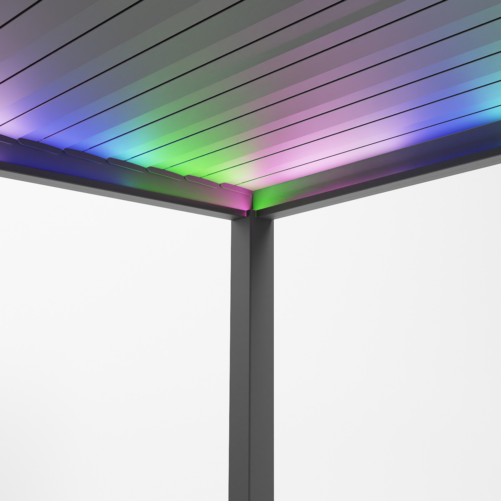 Nova - Titan LED Freestanding Aluminium Pergola - 4m x 3m Rectangular - Grey thumbnail 6