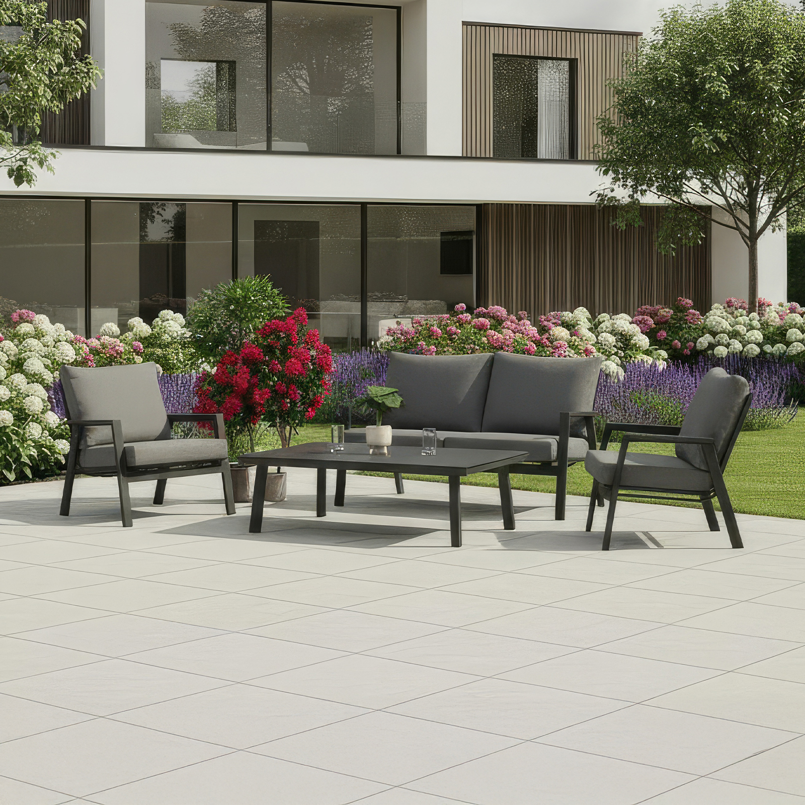 Nova - Zara 2 Seater Sofa Lounging Set with Rectangular Coffee Table